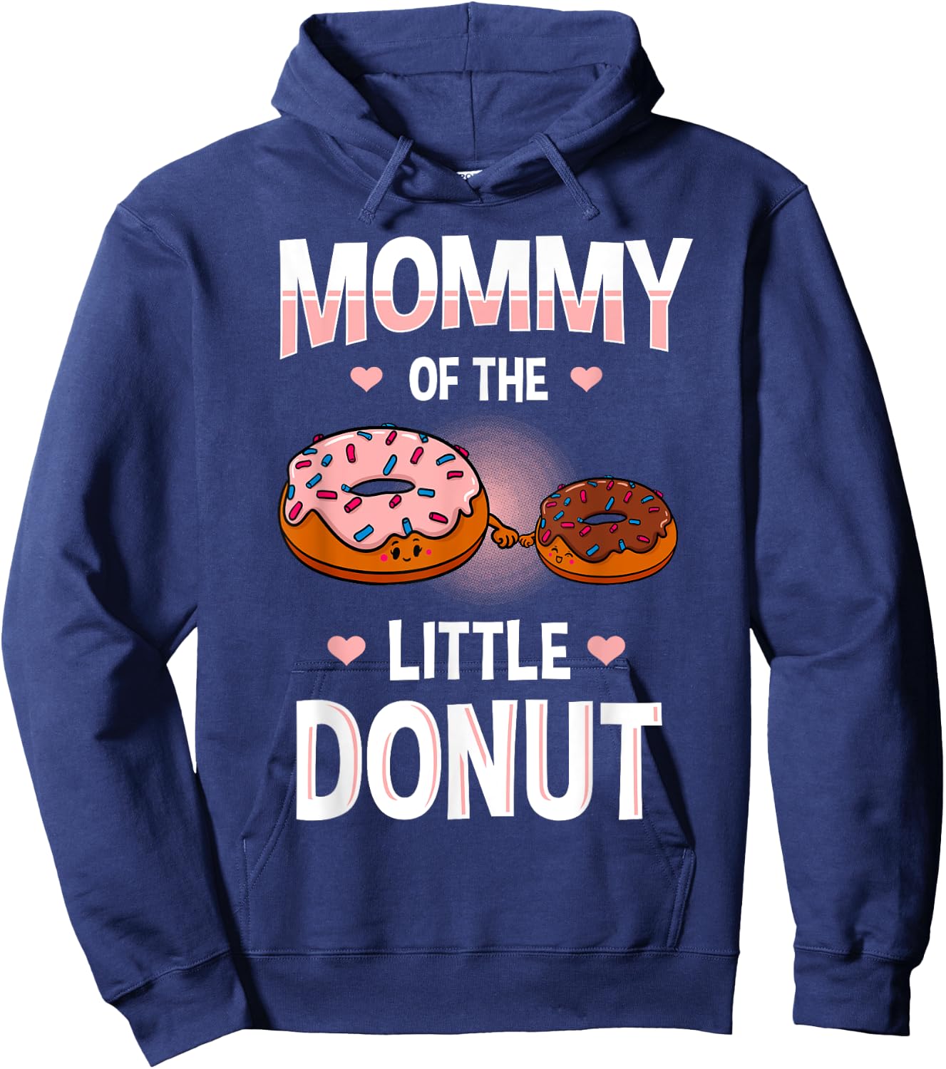 Mommy Of The Little Donut Gender Reveal Announcement Hoodie - Hoodie | Navy