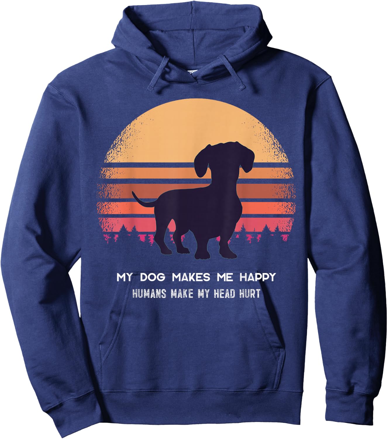 Dachshund Doxie Wiener Sausage Dog Women Kids Hoodie - Hoodie | Navy