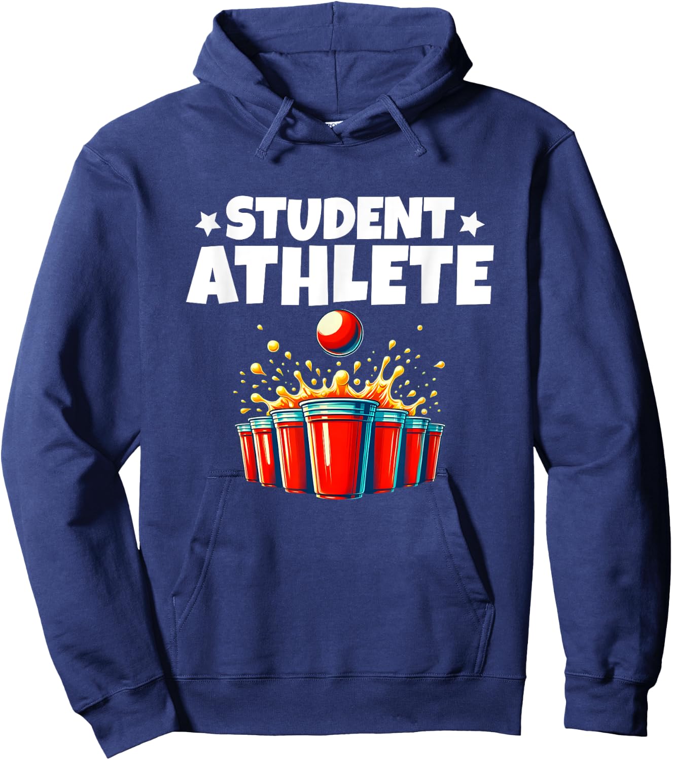 Drinking Party Beer Pong Student College Athlete Hoodie - Hoodie | Navy