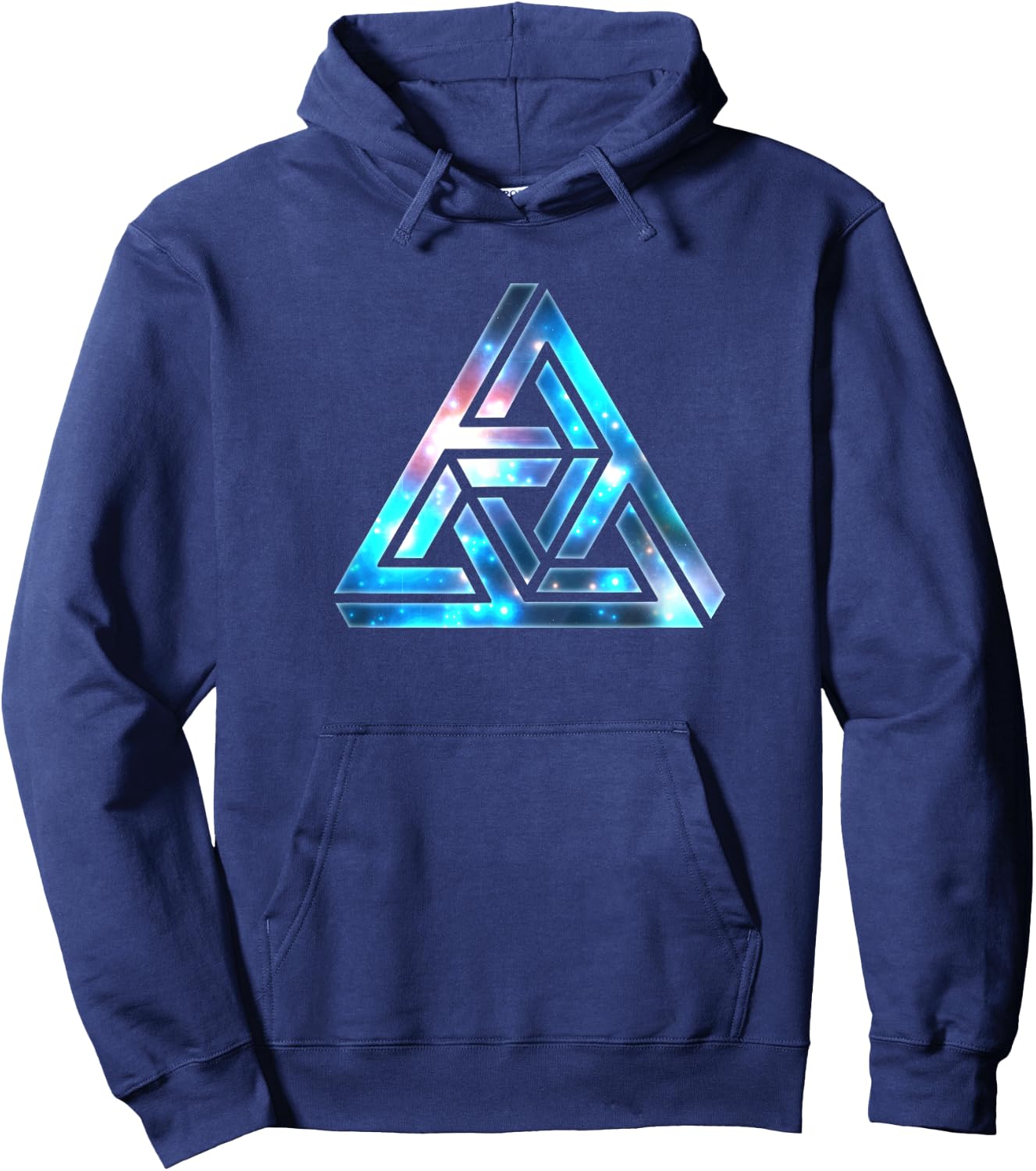 Impossible Triangle Optical Illusion Penrose Maths Hoodie - Hoodie | Navy