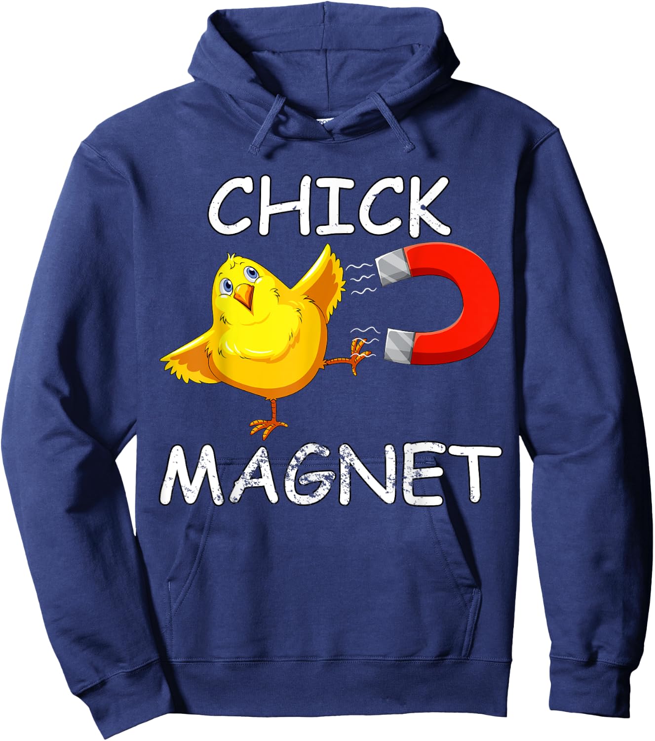 Chick Magnet Funny Easter Cute Baby Chicken Lover Kids Boys Hoodie - Hoodie | Navy