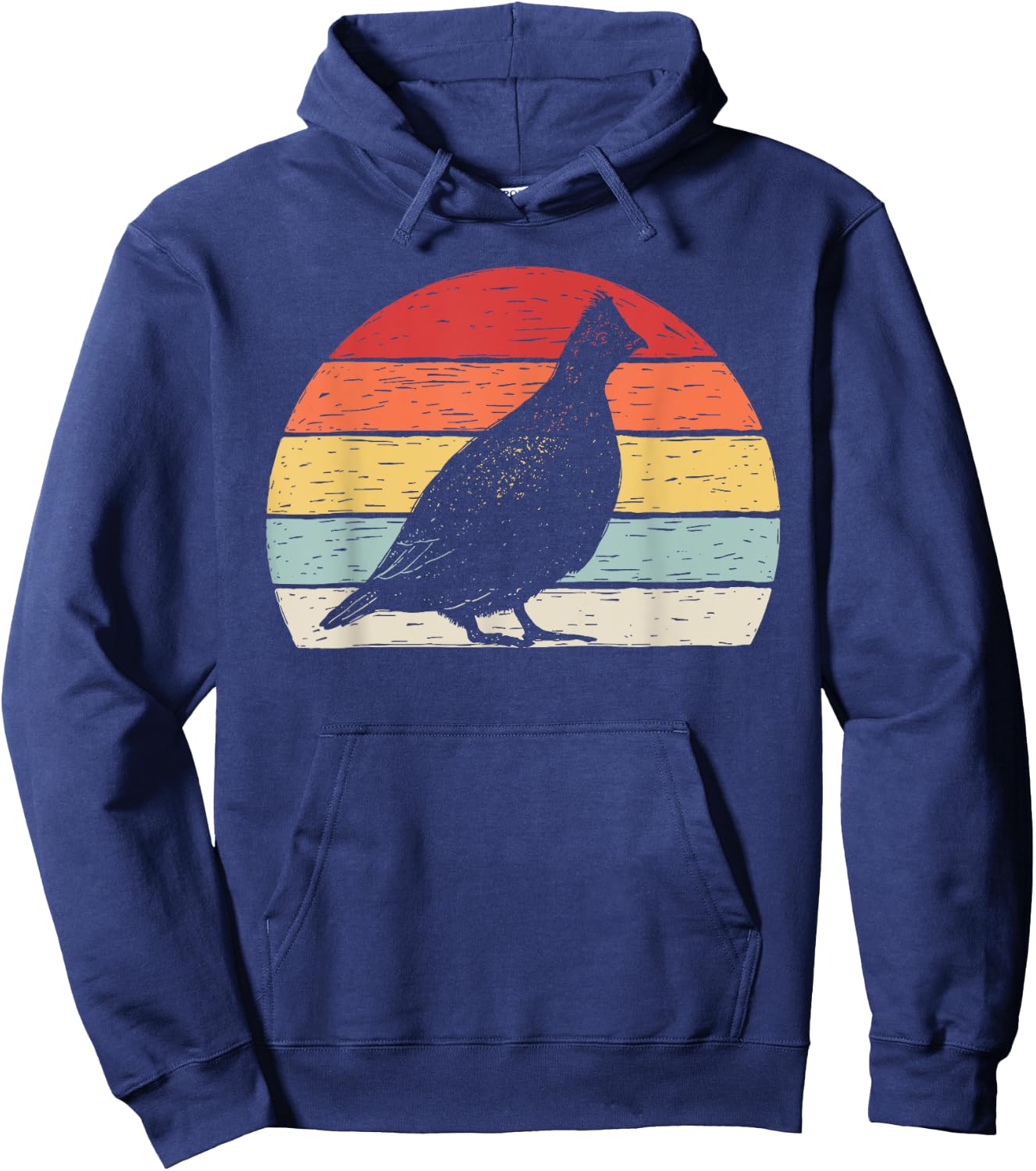 Vintage Retro Grouse Hoodie - Hoodie | Navy