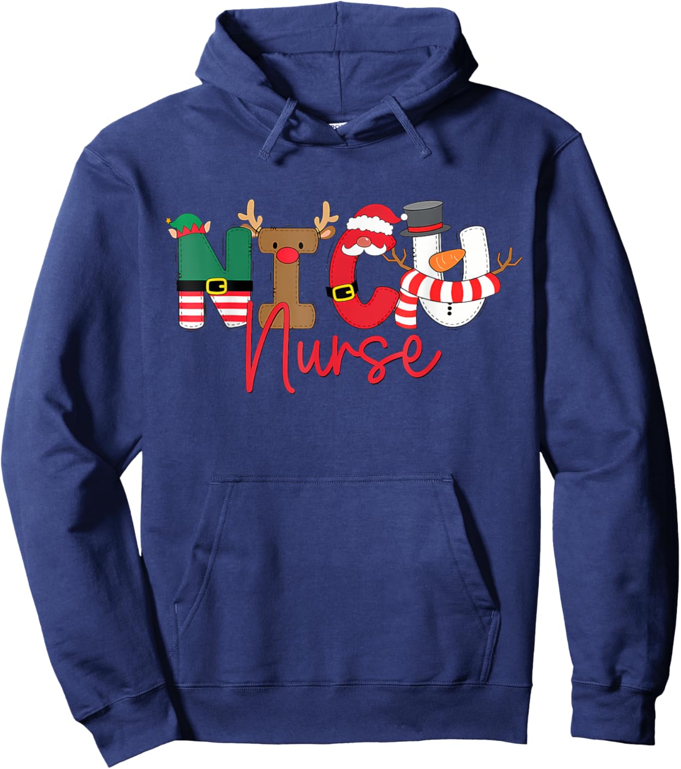 NICU Christmas Shirt NICU Nurse Xmas Party NICU Nursing Hoodie - Hoodie | Navy