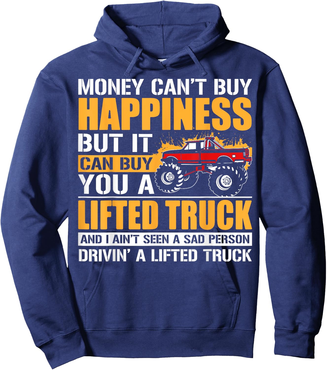 Funny Lifted Truck Driver Men Truck Owner Father Dad Hoodie - Hoodie | Navy