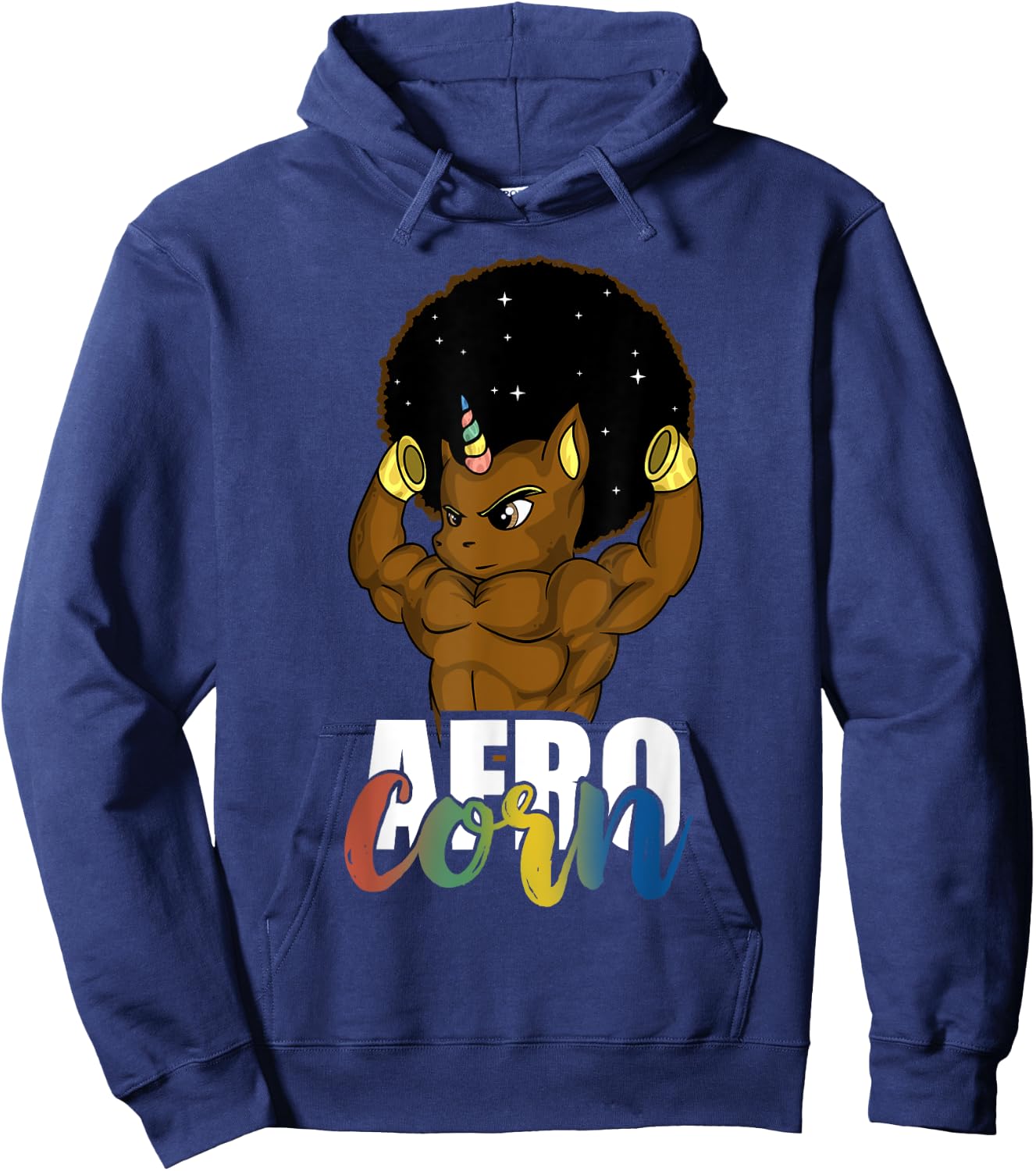 Afro Corn Afrocorn Unicorn Black History Men Boys Gift Hoodie - Hoodie | Navy