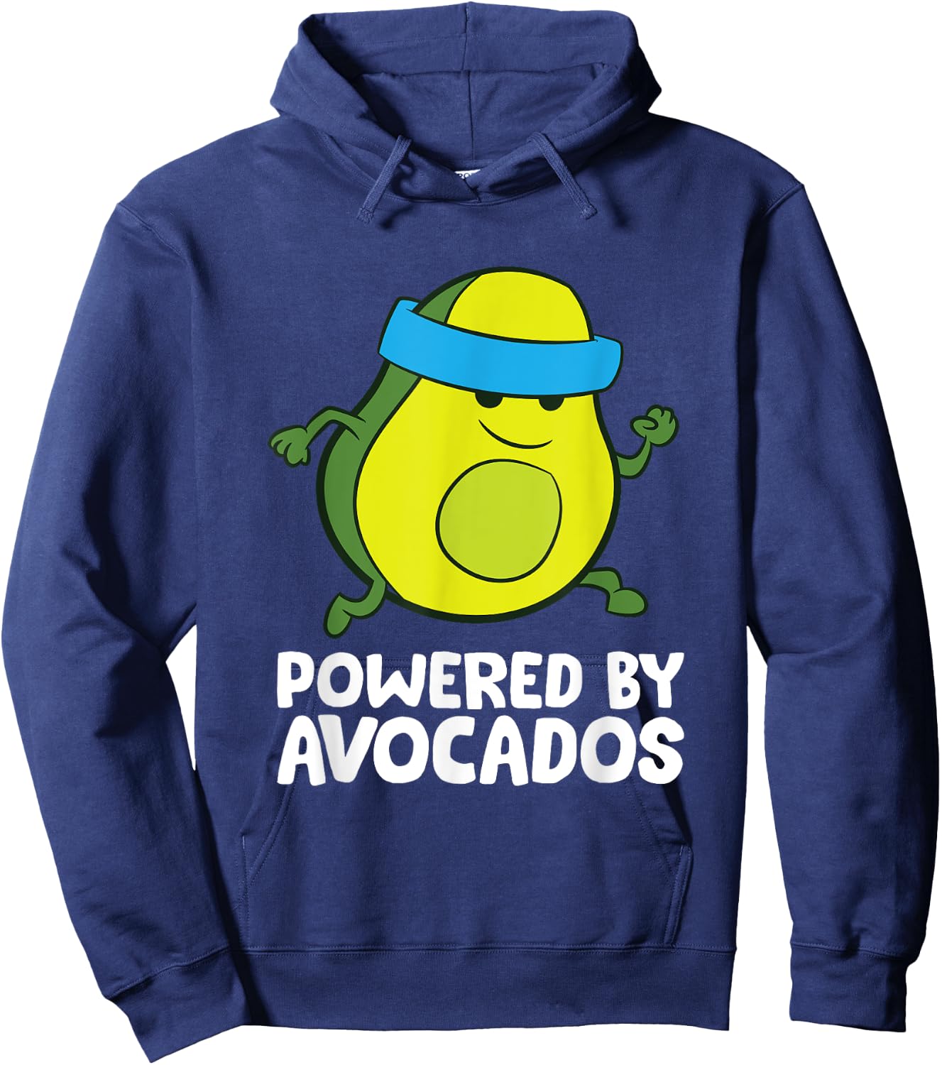 Avocado Marathon Running Avocado Powered By Avocados Hoodie - Hoodie | Navy