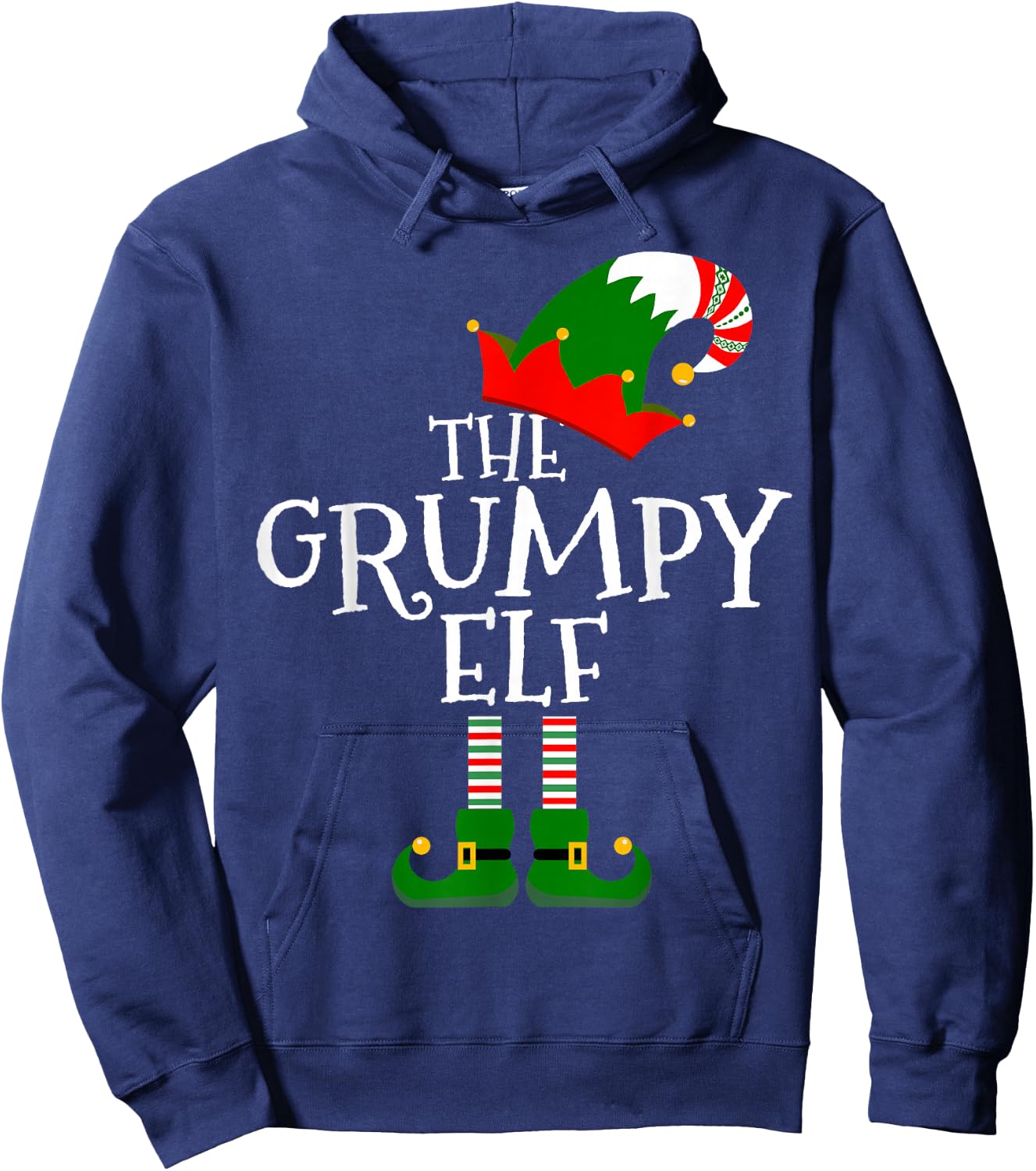 The Grumpy Elf Costume Matching Family Group Gift Christmas Hoodie - Hoodie | Navy