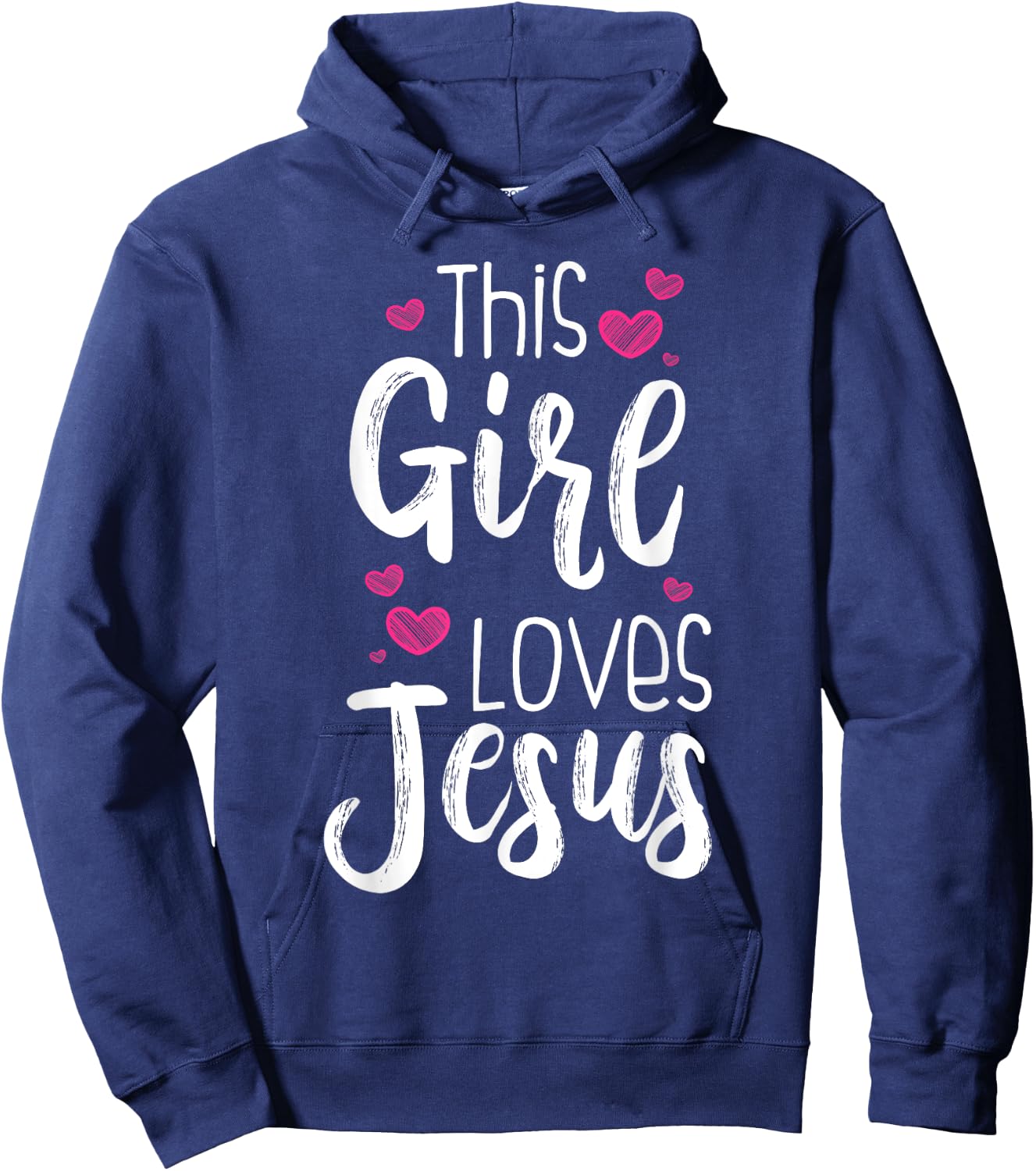 This Girl Loves Jesus Gift Christian Teen Kid Cool Women Hoodie - Hoodie | Navy