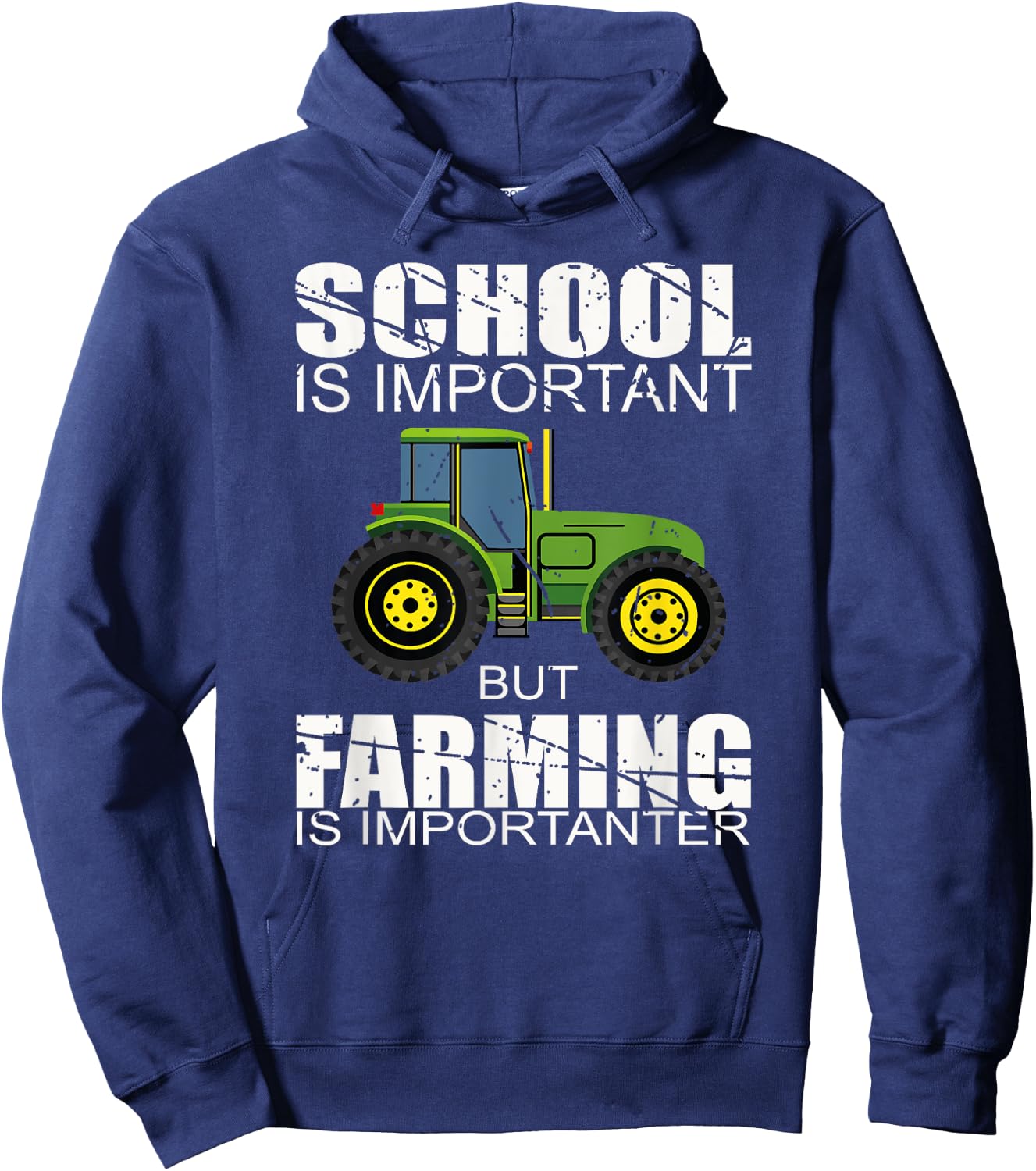 School Is Important But Farming Is Importanter Hoodie - Hoodie | Navy