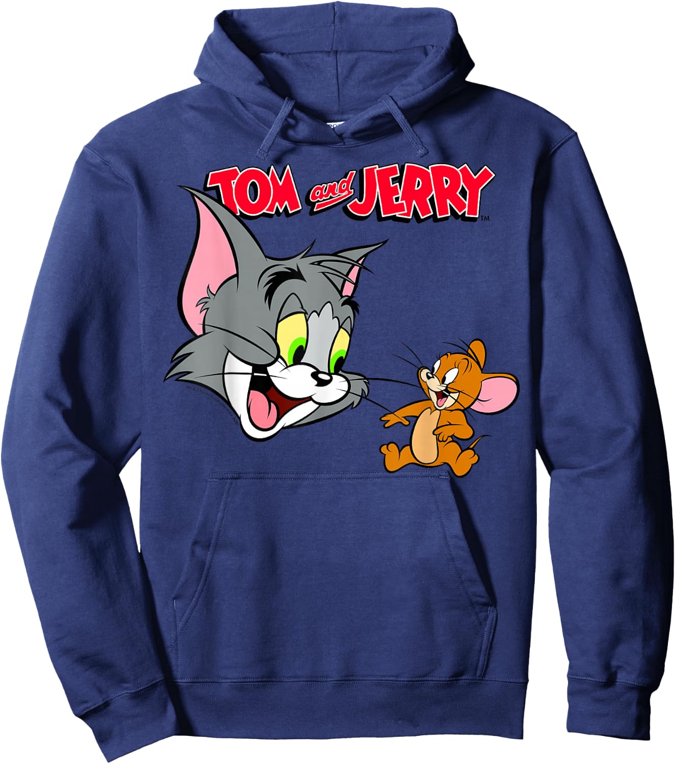 Tom and Jerry Logo Portrait Hoodie - Hoodie | Navy