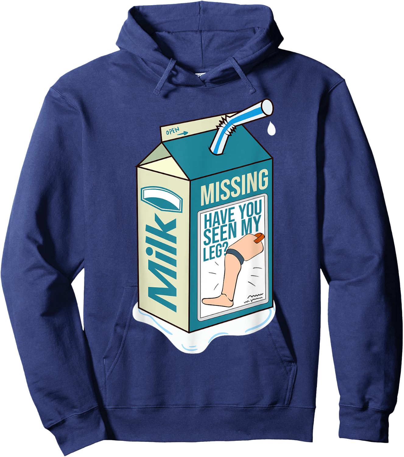 Amputee funny shirt Gift humor quote prosthetic joke Hoodie - Hoodie | Navy