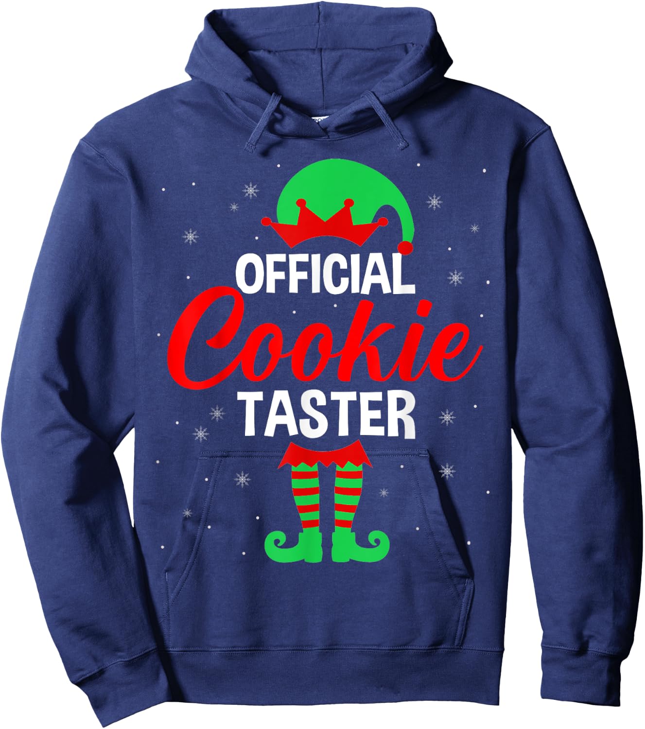 Official Cookie Taster Christmas Elf Lover Matching Family Hoodie - Hoodie | Navy