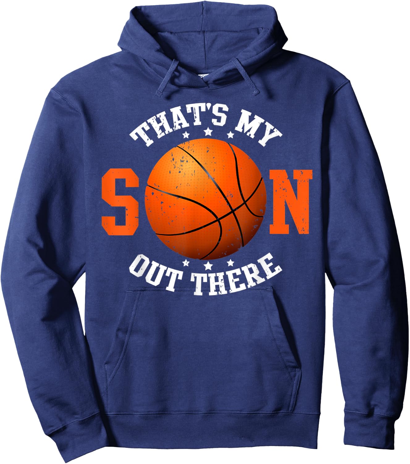 That's My Son Out There Basketball Gifts for Mom Dad Funny Hoodie - Hoodie | Navy