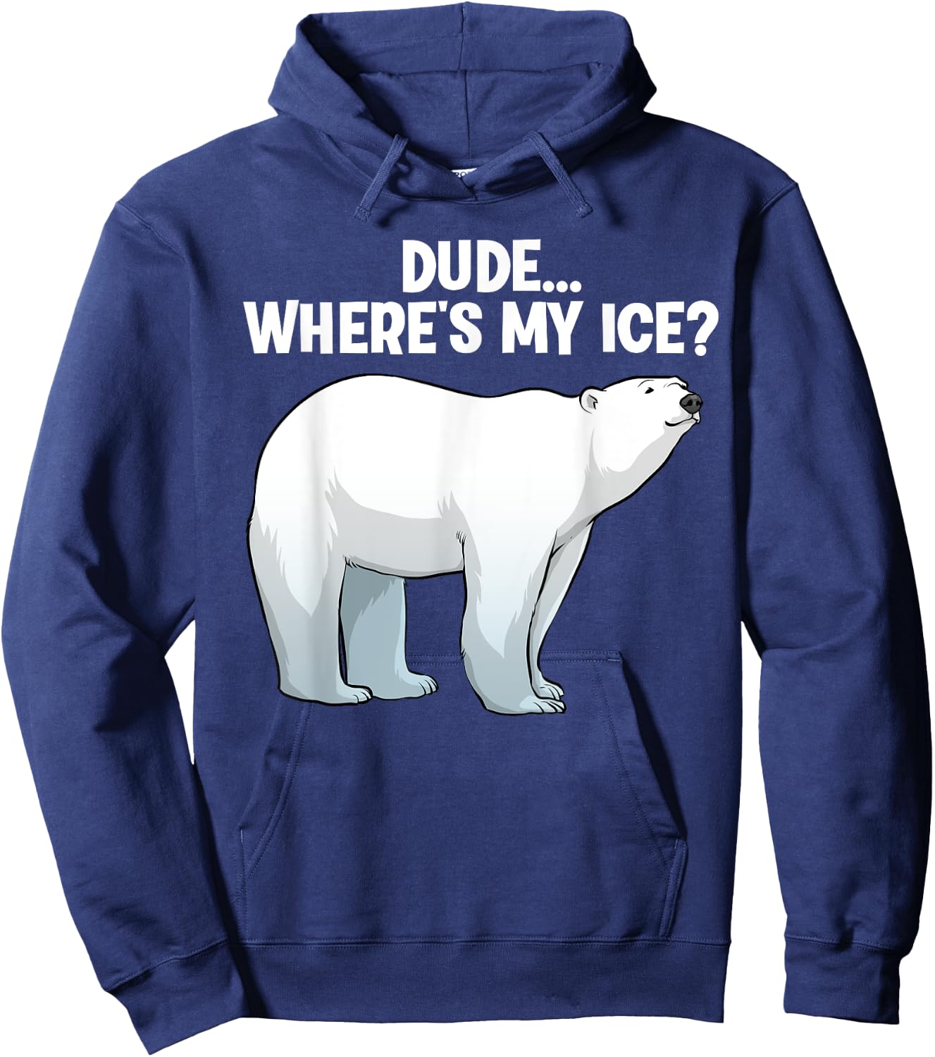 Funny Polar Bear Design Women Kids Polar Bear Lovers Hoodie - Hoodie | Navy