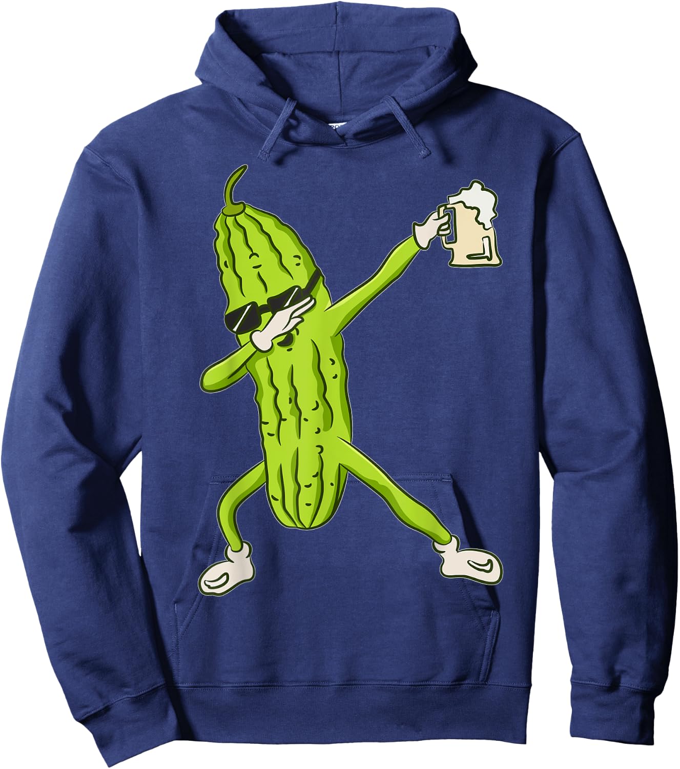 Dabbing Pickle Shir Dancing Cucumber lover Funny Gifts Beer Hoodie - Hoodie | Navy