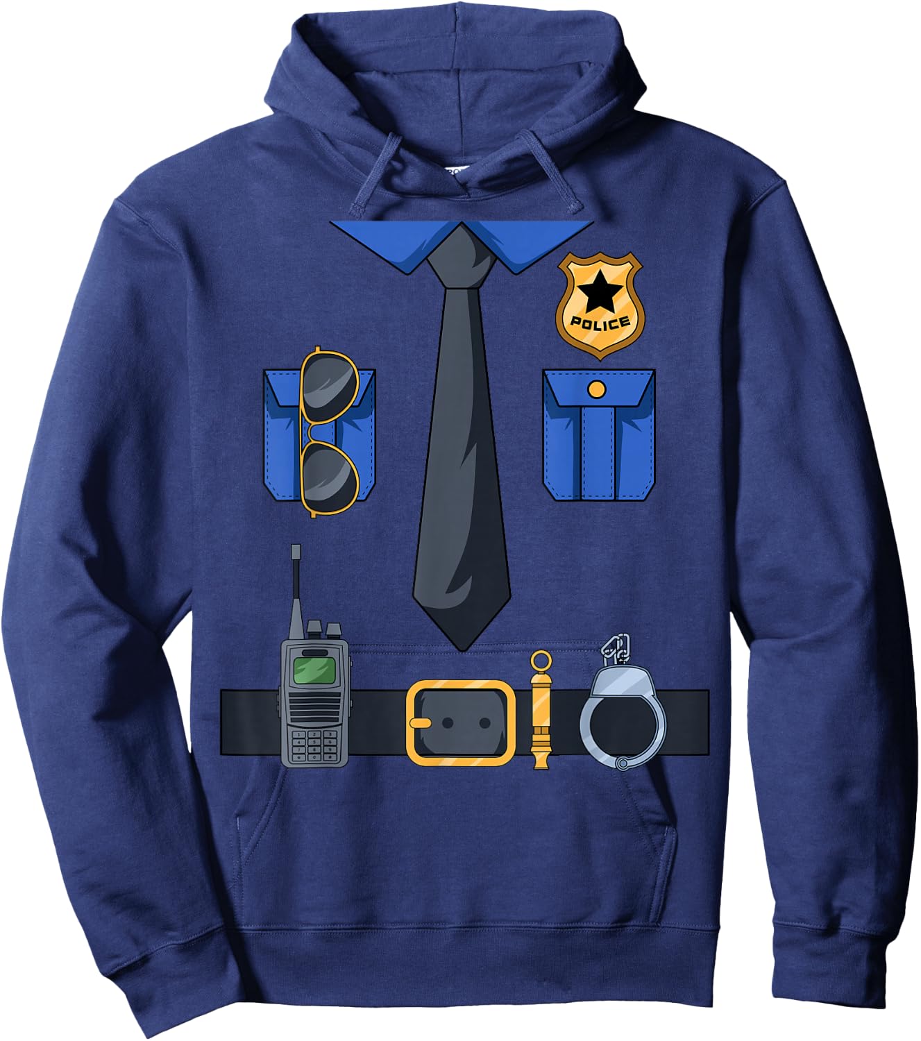 Police Officer Costume Policeman Enforcer Policewoman Cop Hoodie - Hoodie | Navy