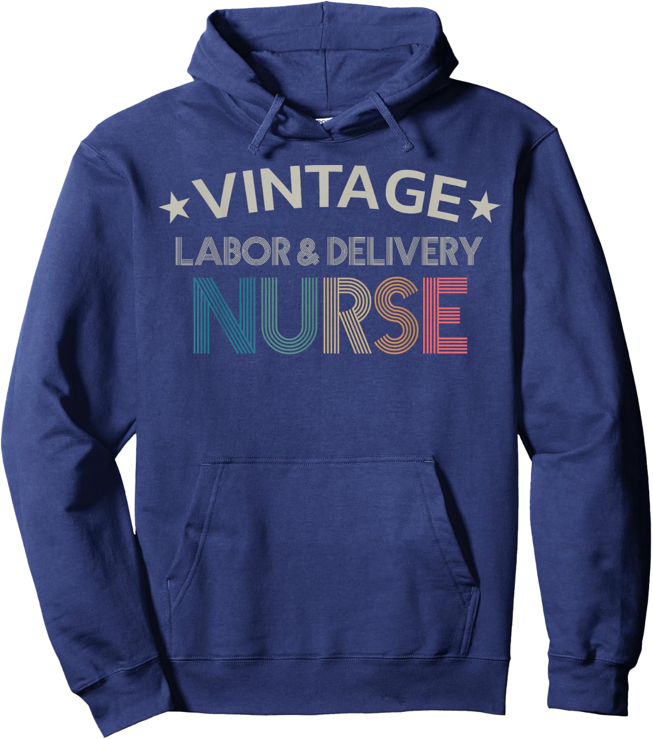 Vintage Labor & Delivery Nurse Retro Style Women Shirt Hoodie - Hoodie | Navy