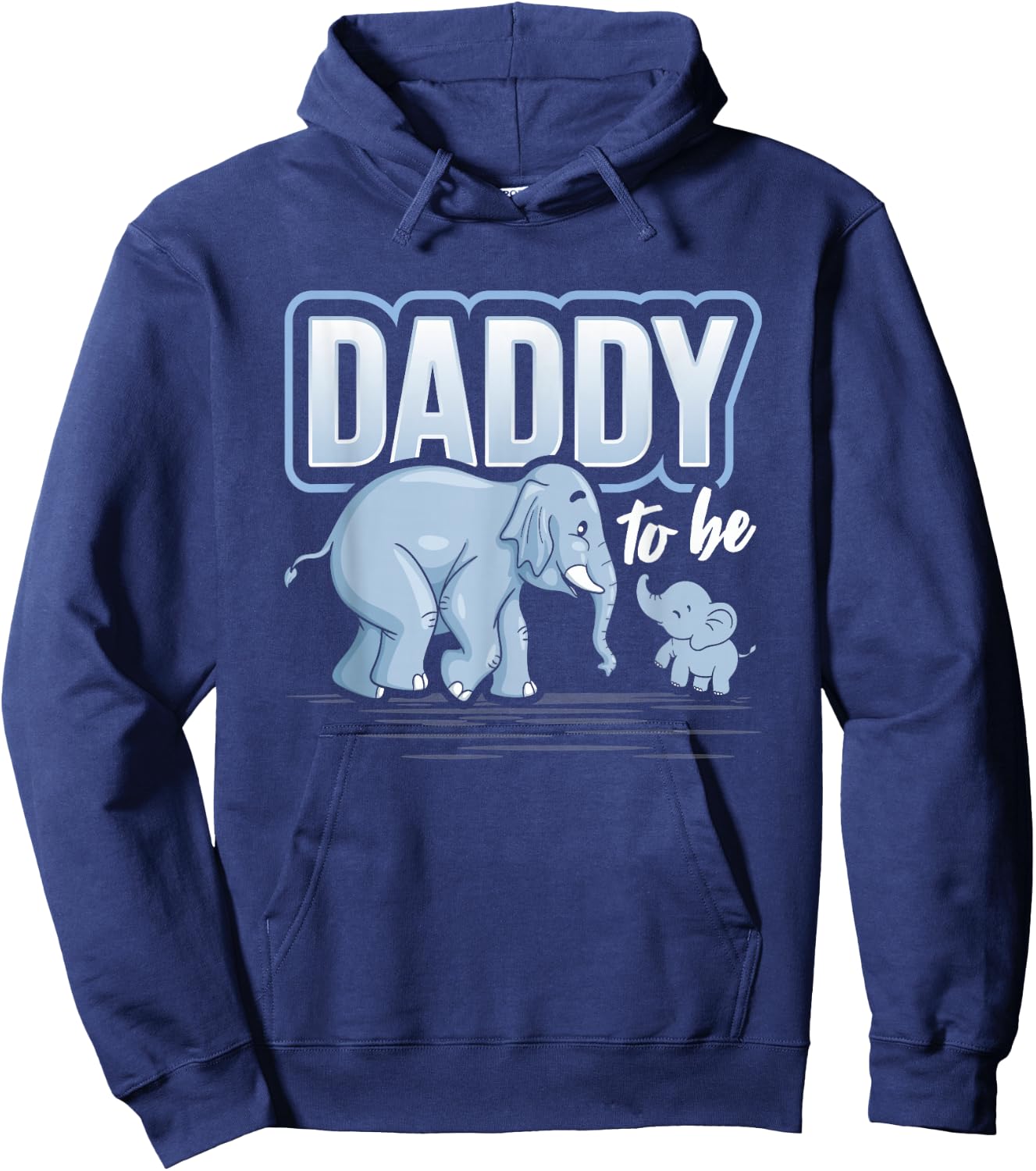 Daddy To Be Elephant Baby Shower Pregnancy Gift Soon To Be Hoodie - Hoodie | Navy