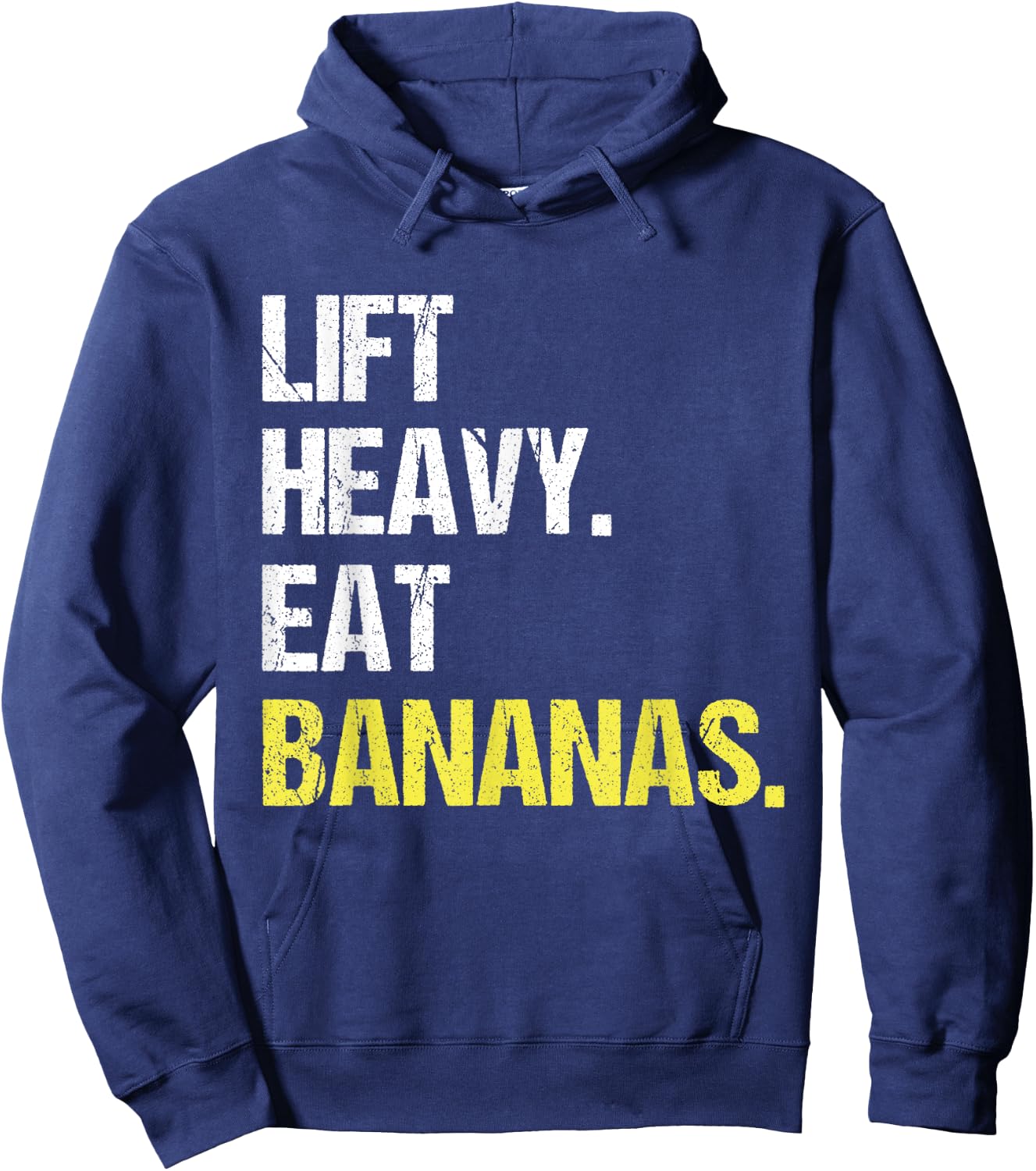 Lift Heavy Eat Bananas Gym Workout Weight Lifting Banana Hoodie - Hoodie | Navy