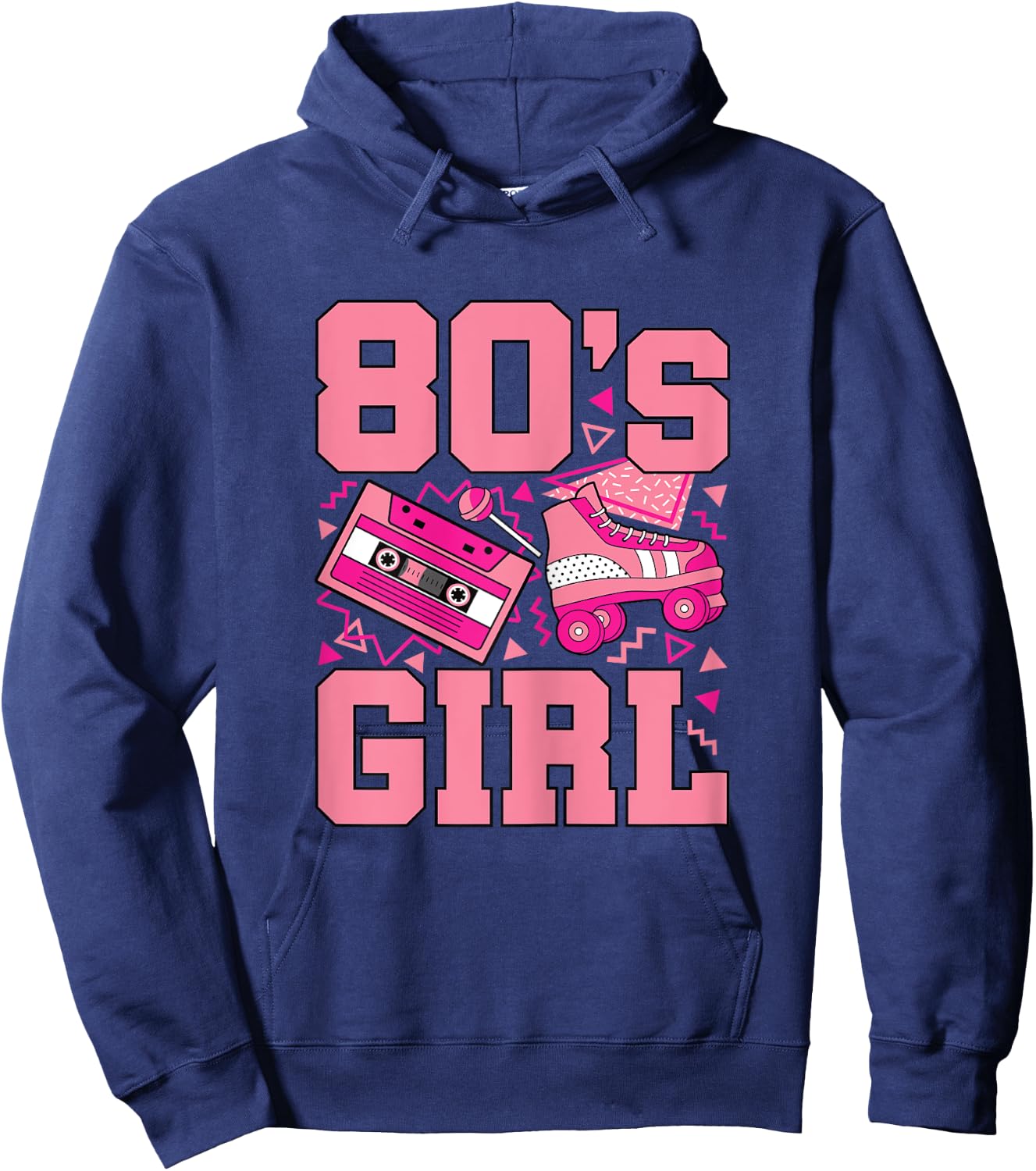 Funny 80's Girl 80s Outfit Retro Party Women Girls Kids Hoodie - Hoodie | Navy
