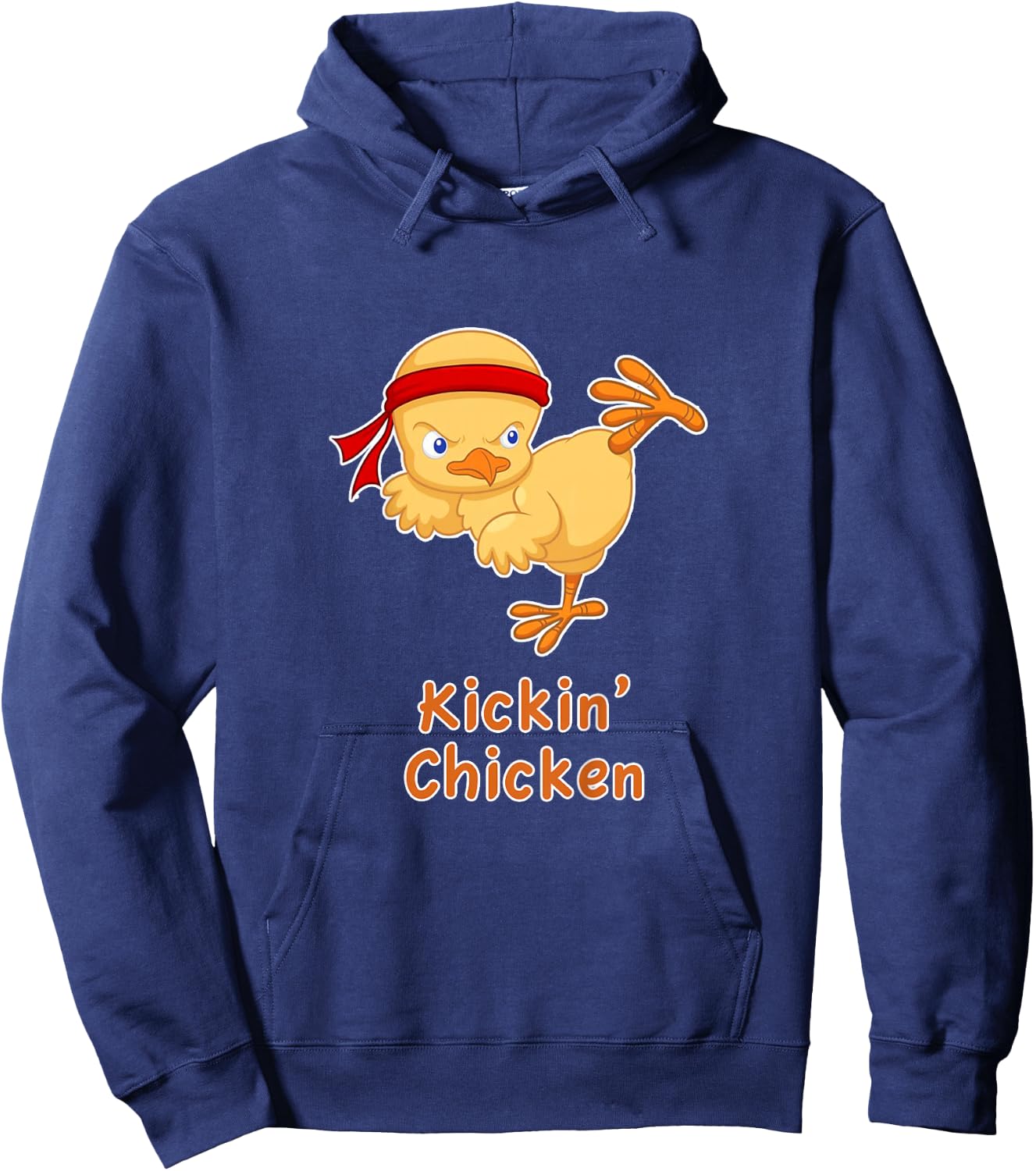 Funny Kids Karate Gift Youth Karate Kickin' Chicken Hoodie - Hoodie | Navy