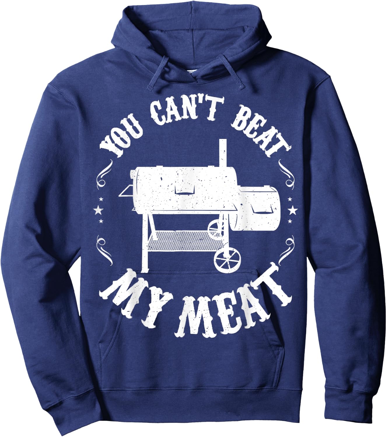 Funny BBQ Pit Reverse Flow Smoker Accessory Dad Grill Hoodie - Hoodie | Navy