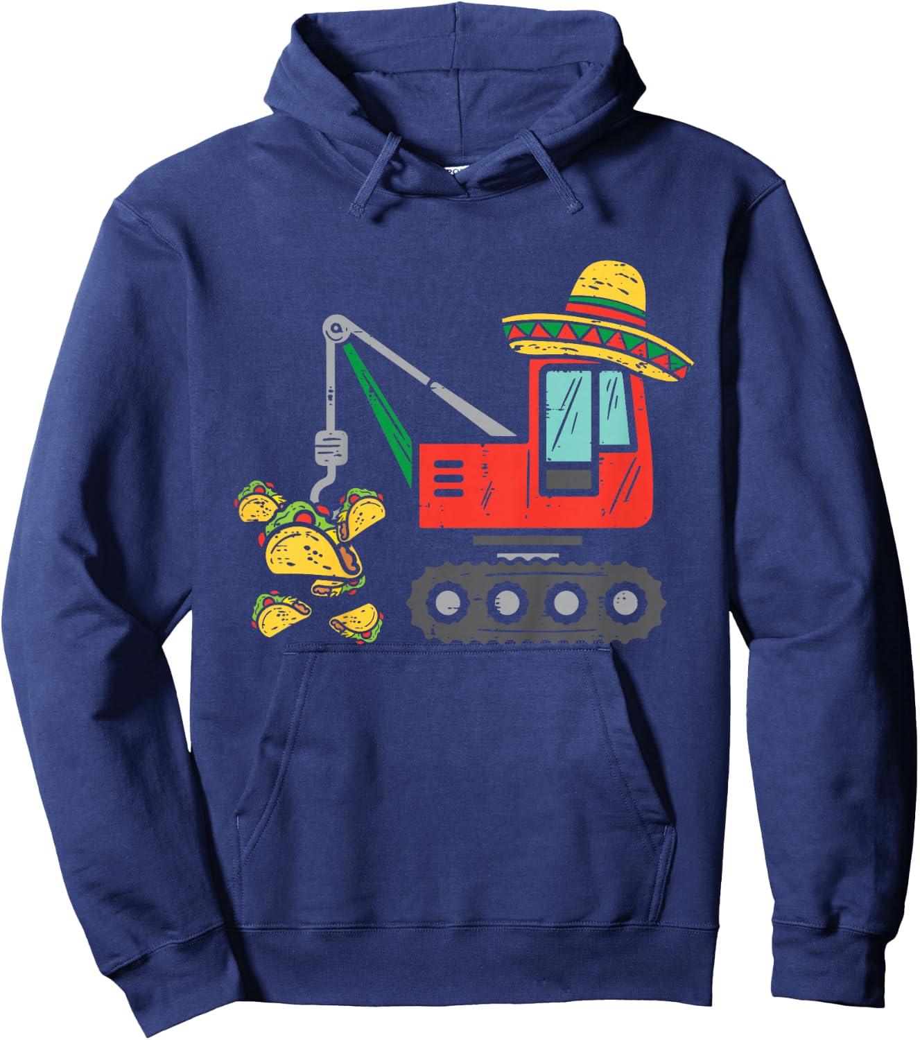 Kids Mexican Crane Tacos Boys Cinco De Mayo Fiesta Kids Toddler Hoodie - Hoodie | Navy