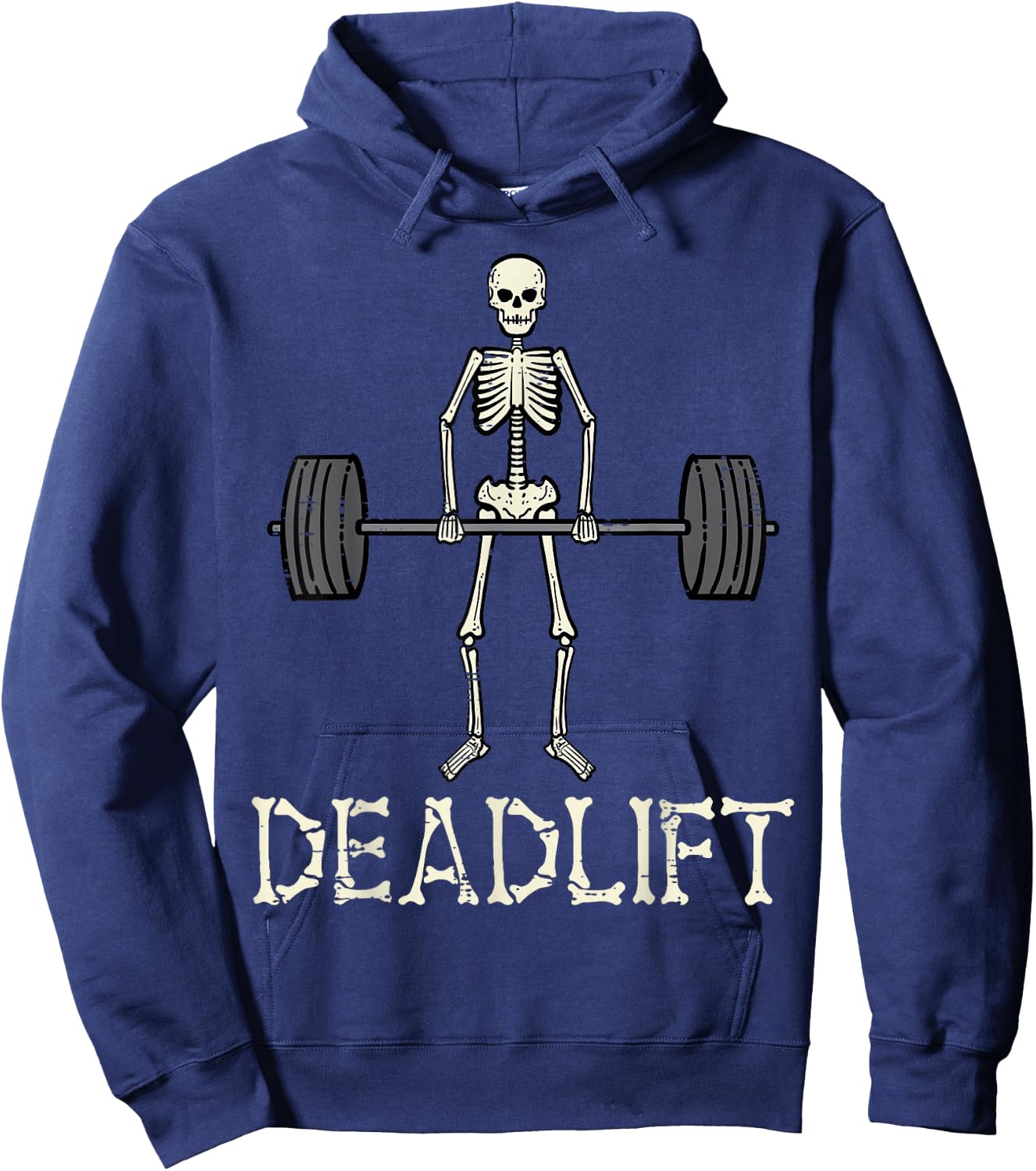 Halloween Deadlift Skeleton Gym Workout Costume Men Women Hoodie - Hoodie | Navy