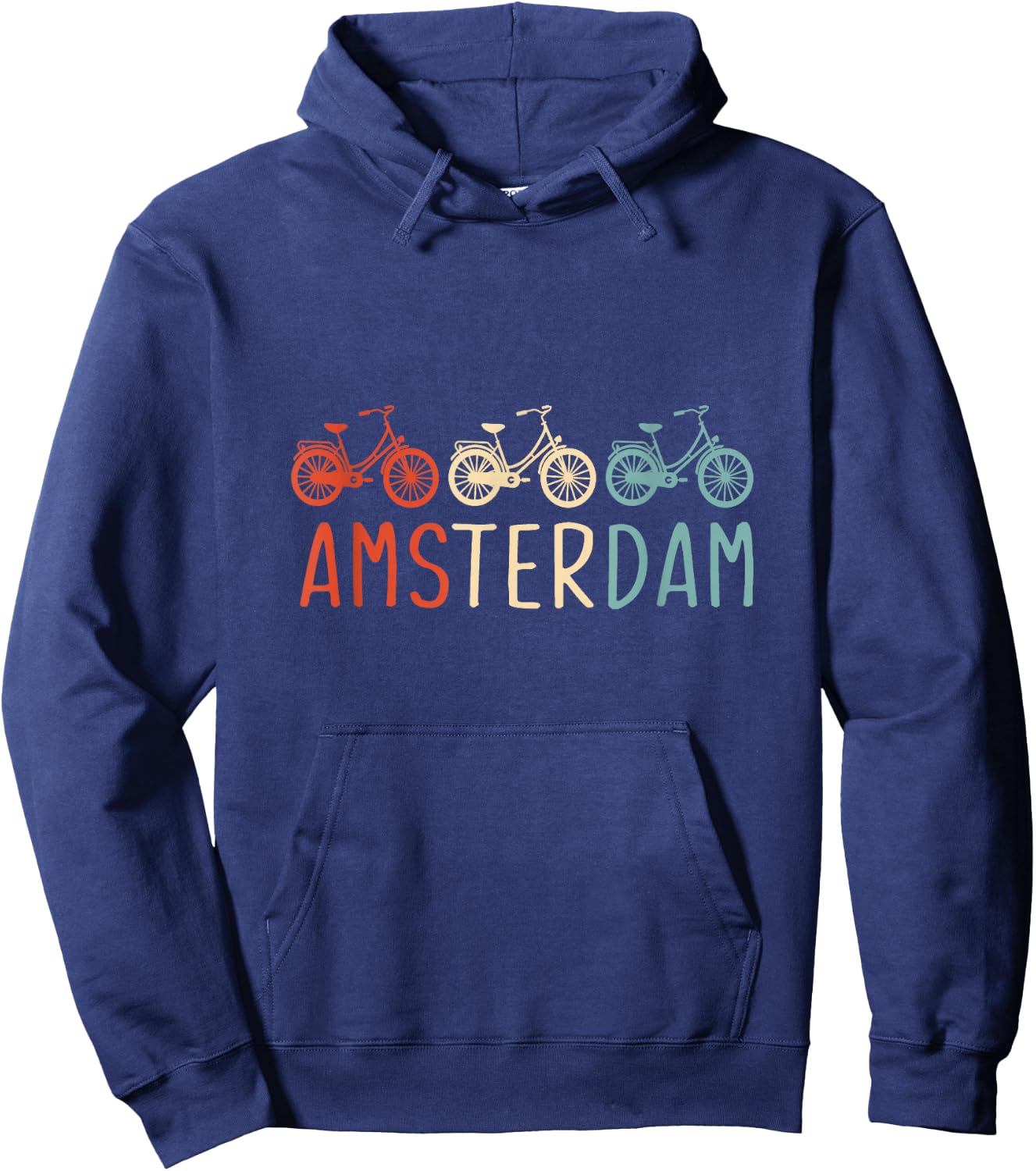 Netherlands Dutch City Town Gifts Amsterdam Bike Bicycle City Retro Cycling Gift Hoodie - Hoodie | Navy