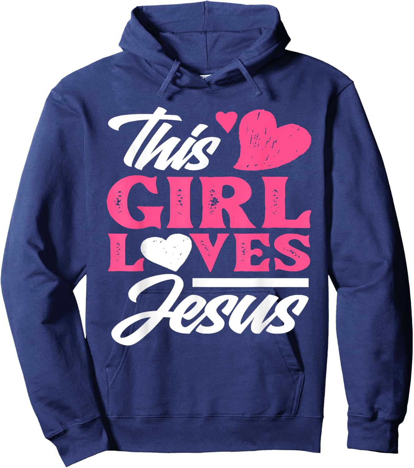 This Girl Loves Jesus - Cute Christian Girl Gift Hoodie - Hoodie | Navy