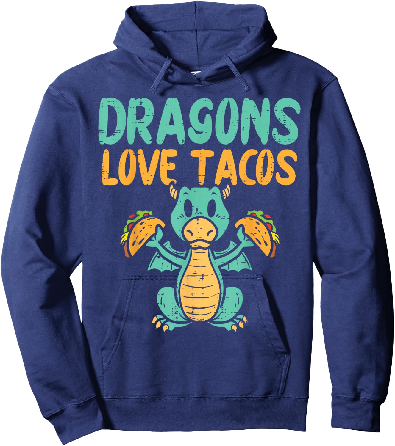 Dragons Love Tacos Cute Cinco De Mayo Mexican Food Kids Boys Hoodie - Hoodie | Navy