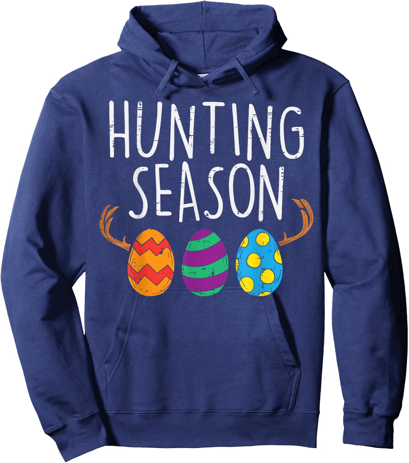 Hunting Season Eggs Deer Funny Easter Day Egg Hunt Hunter Hoodie - Hoodie | Navy