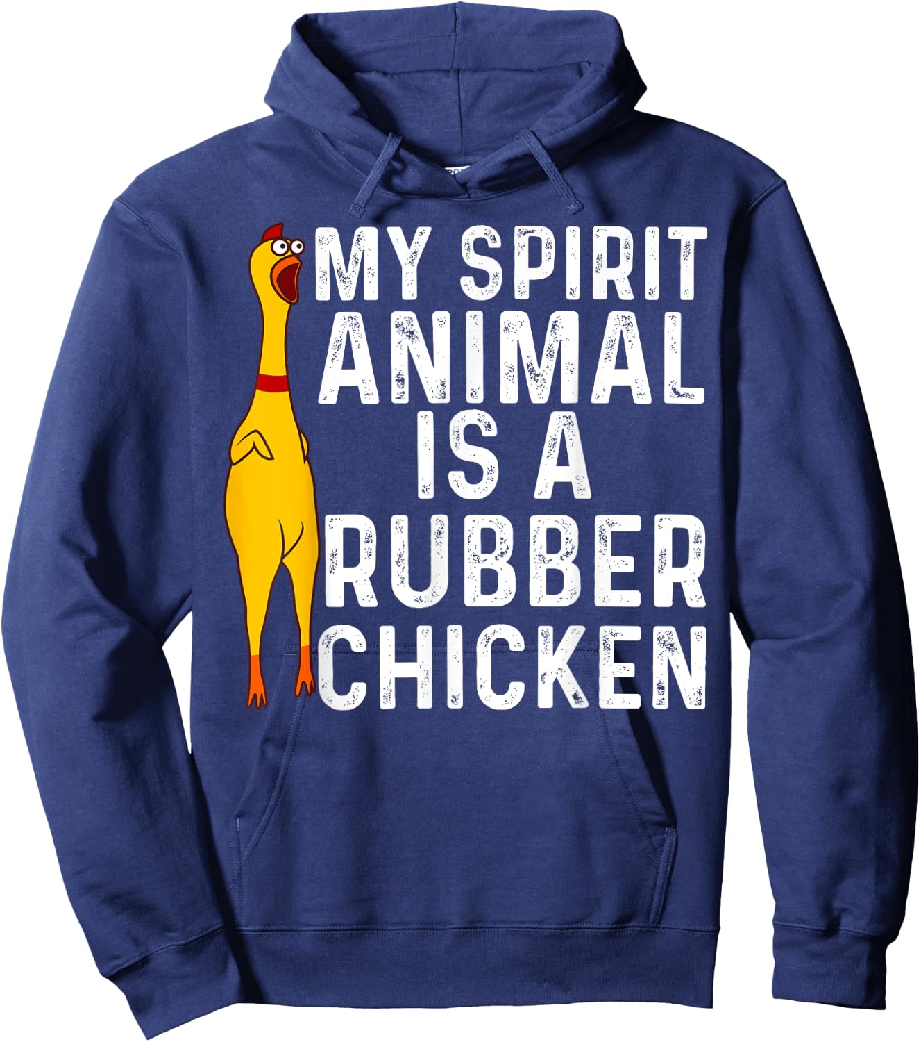 Funny Rubber Chicken Gift Men Women Rubber Chicken Costume Hoodie - Hoodie | Navy