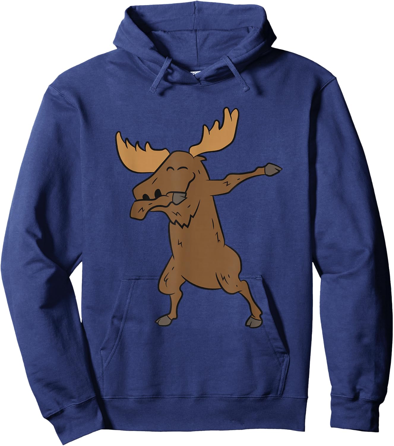 Dabbing Moose Cute Dancing Moose Hoodie - Hoodie | Navy