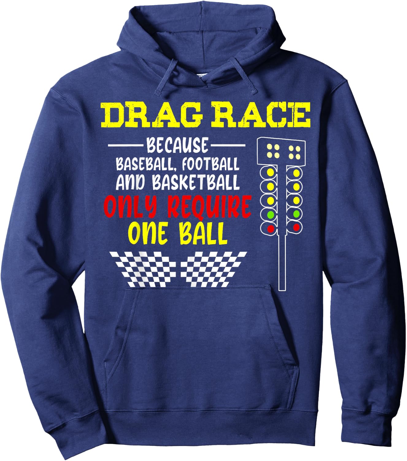 Drag Racing Christmas Tree design, Racing design, Horsepower Hoodie - Hoodie | Navy