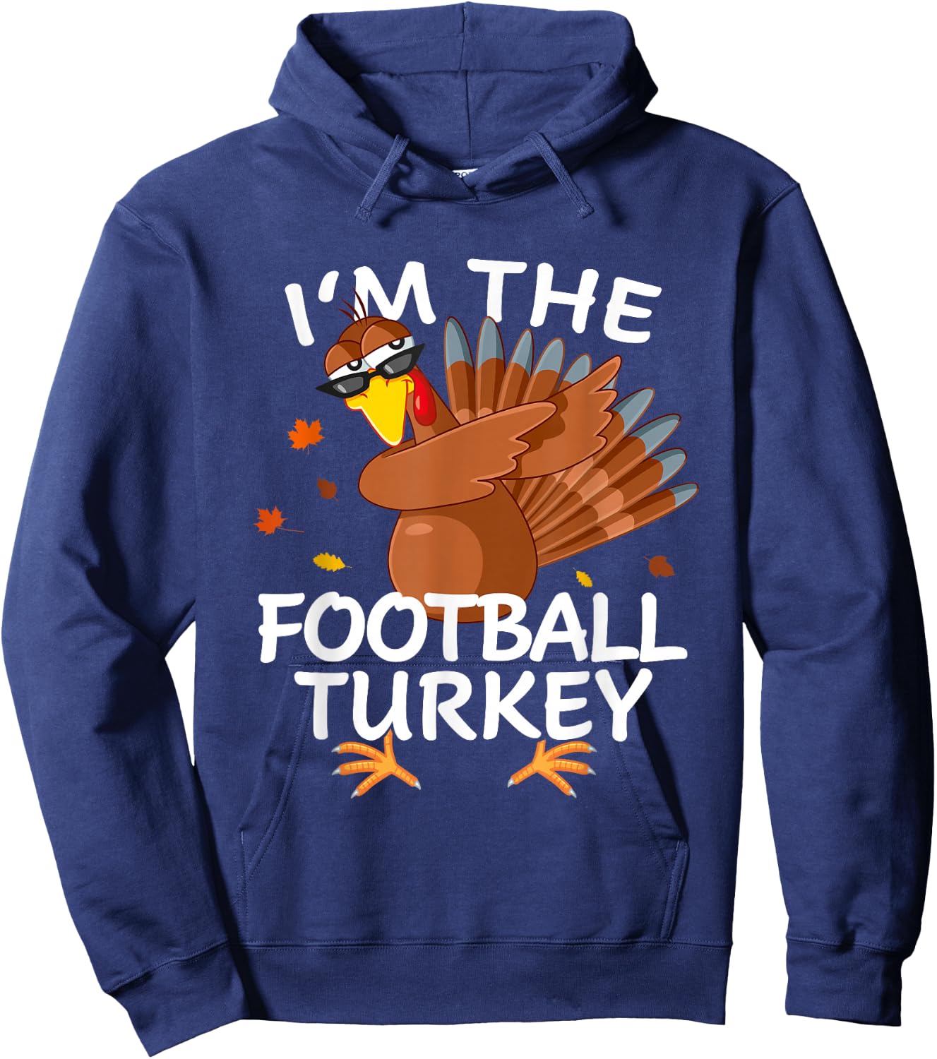 Football Turkey Matching Outfit Thanksgiving Pajamas Family Hoodie - Hoodie | Navy