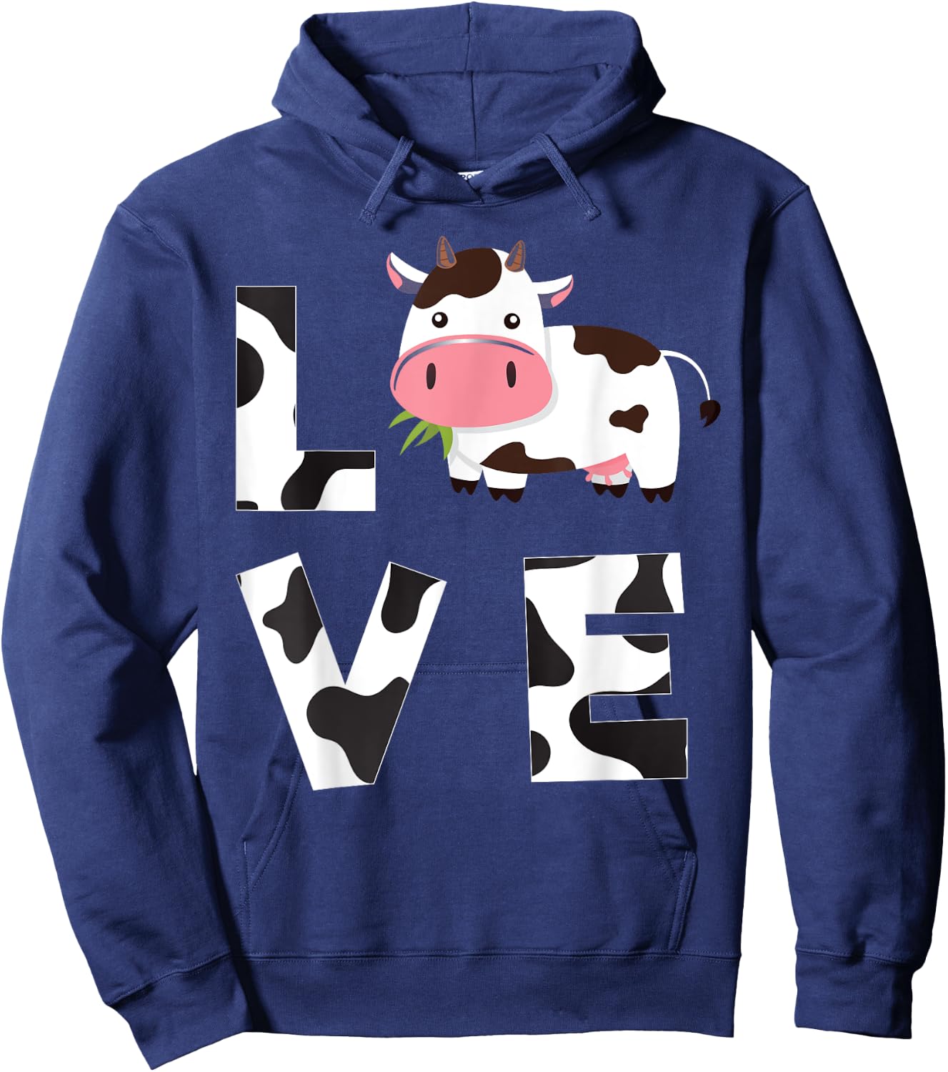 Farmer Farming Cute Farm Animal Lover Kids Gift Love Cow Hoodie - Hoodie | Navy