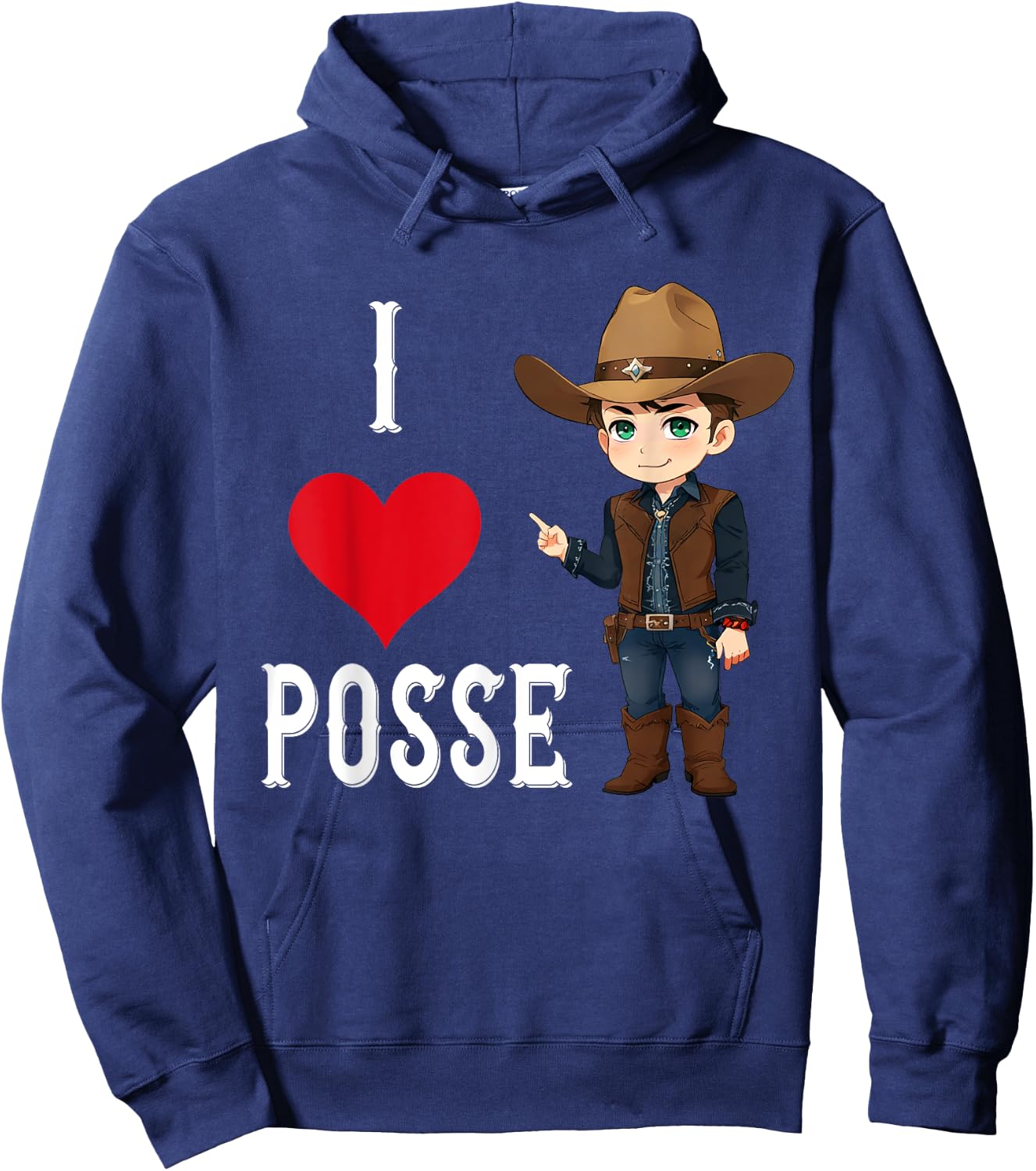 I Love Posse Funny Cowboy Dean SPN 18+ Hoodie - Hoodie | Navy