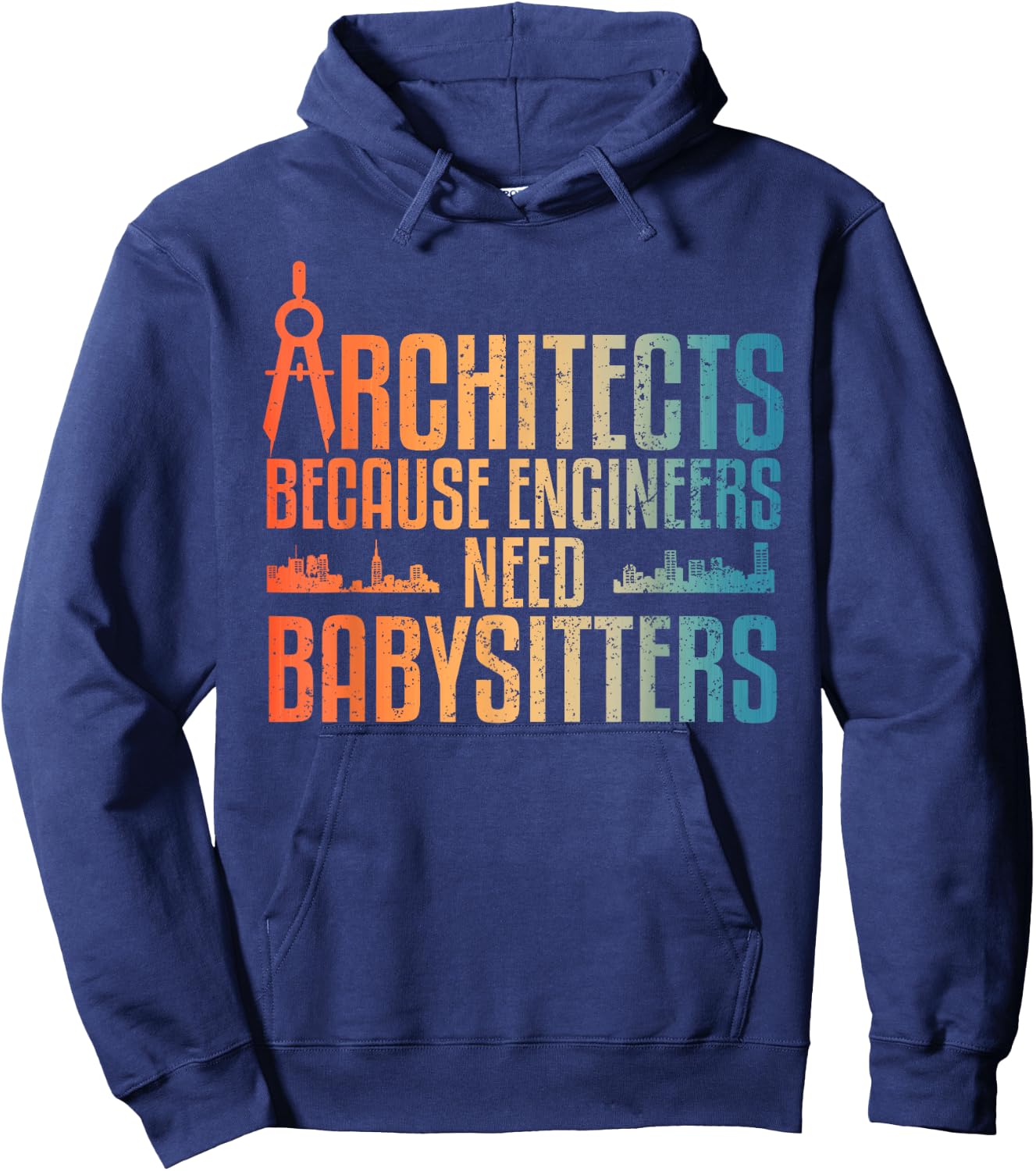 Funny Architect Art Women Architecture Gag Architect Hoodie - Hoodie | Navy