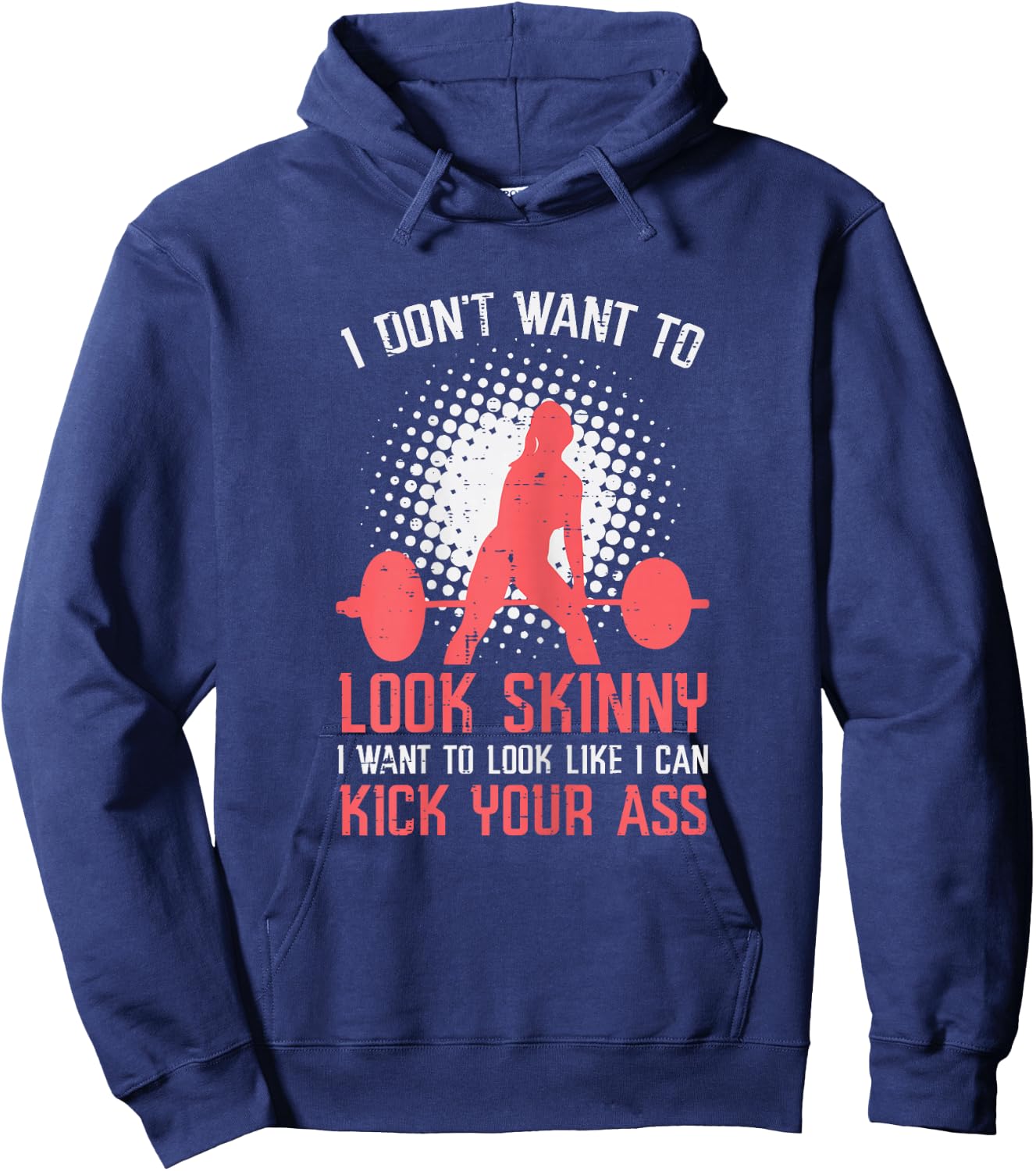 Gym I Dont Want To Look Skinny Funny Workout Fitness Women Hoodie - Hoodie | Navy