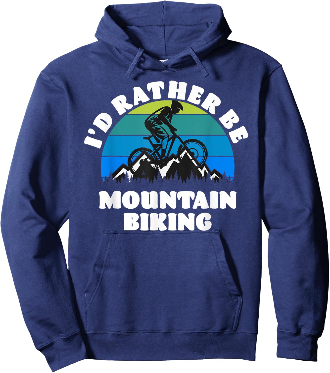 I'D Rather Be Mountain Biking Hoodie - Hoodie | Navy
