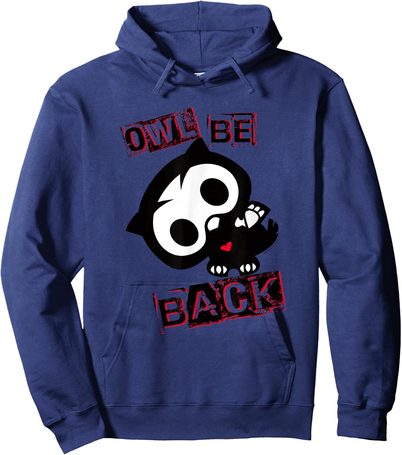 Skelanimals Oliver Owl Be Back Distressed Stencil Logo Hoodie - Hoodie | Navy