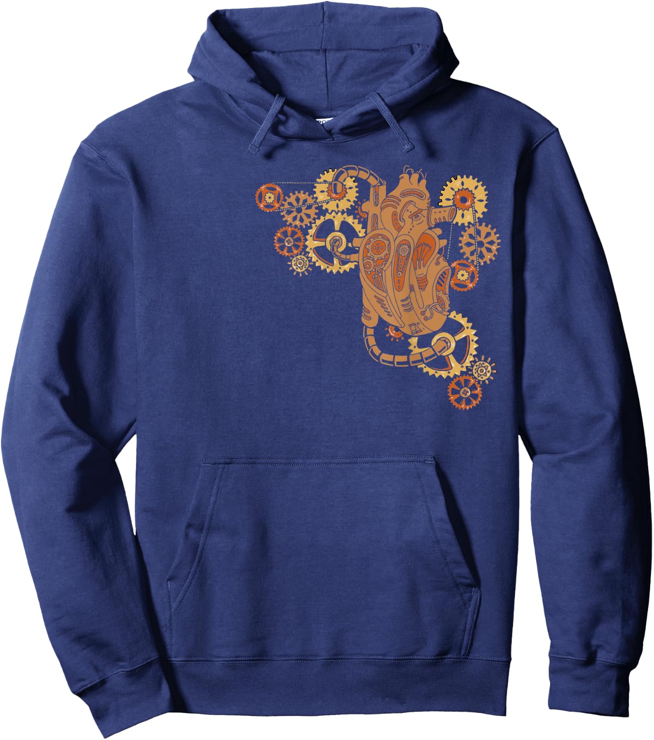 Steampunk Mechanical Heart, Victorian Era Steampunk Hoodie - Hoodie | Navy