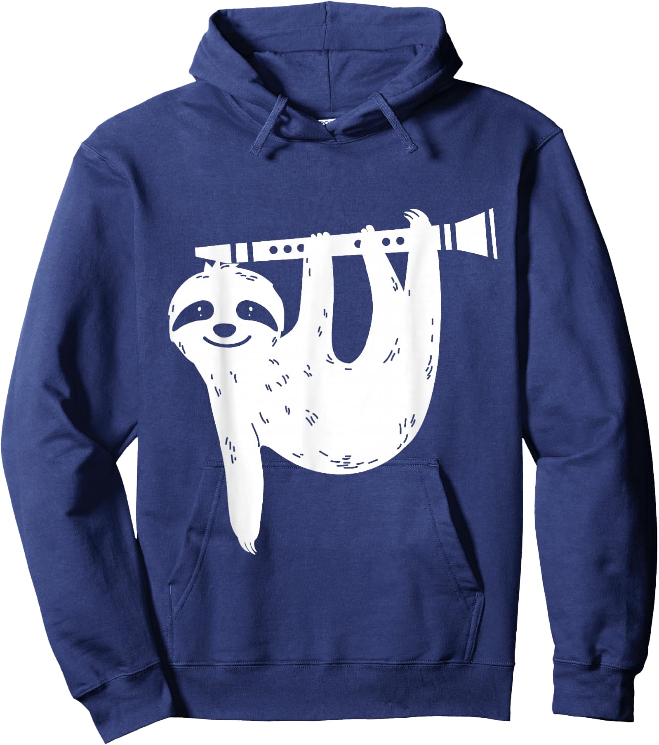 Sloth Musician Gift Clarinet Hoodie - Hoodie | Navy