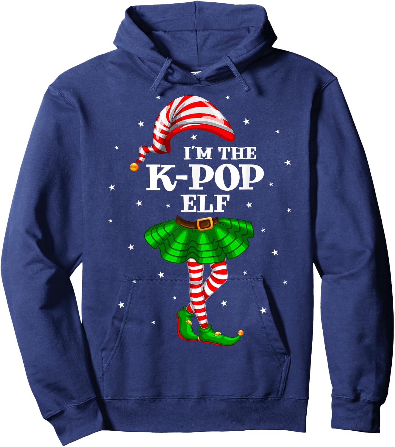 Matching Family Group I'm The K-Pop Elf Christmas Hoodie - Hoodie | Navy
