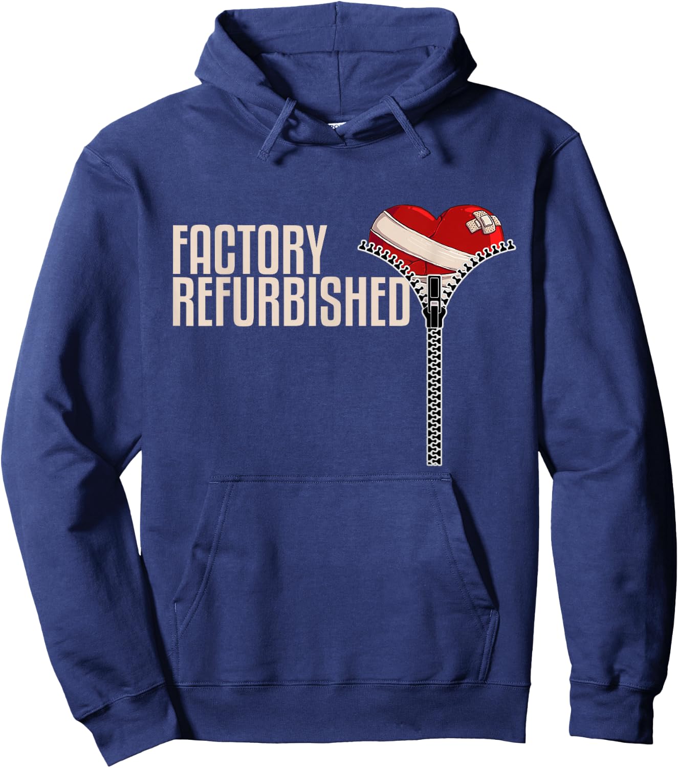 Funny Factory Refurbished Gift Open Heart Surgery Survivors Hoodie - Hoodie | Navy