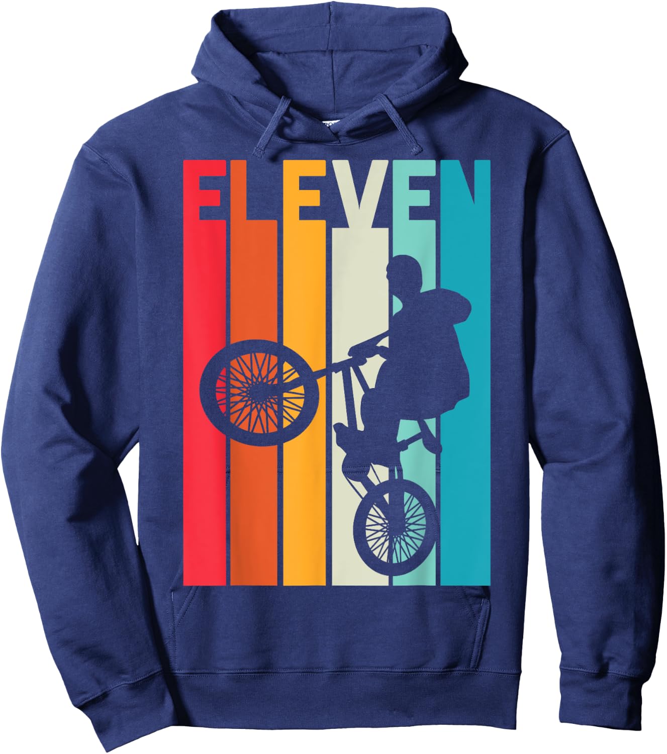 11 Year Old BMX Birthday Gift Party Boys Dirt Biking 11th Hoodie - Hoodie | Navy