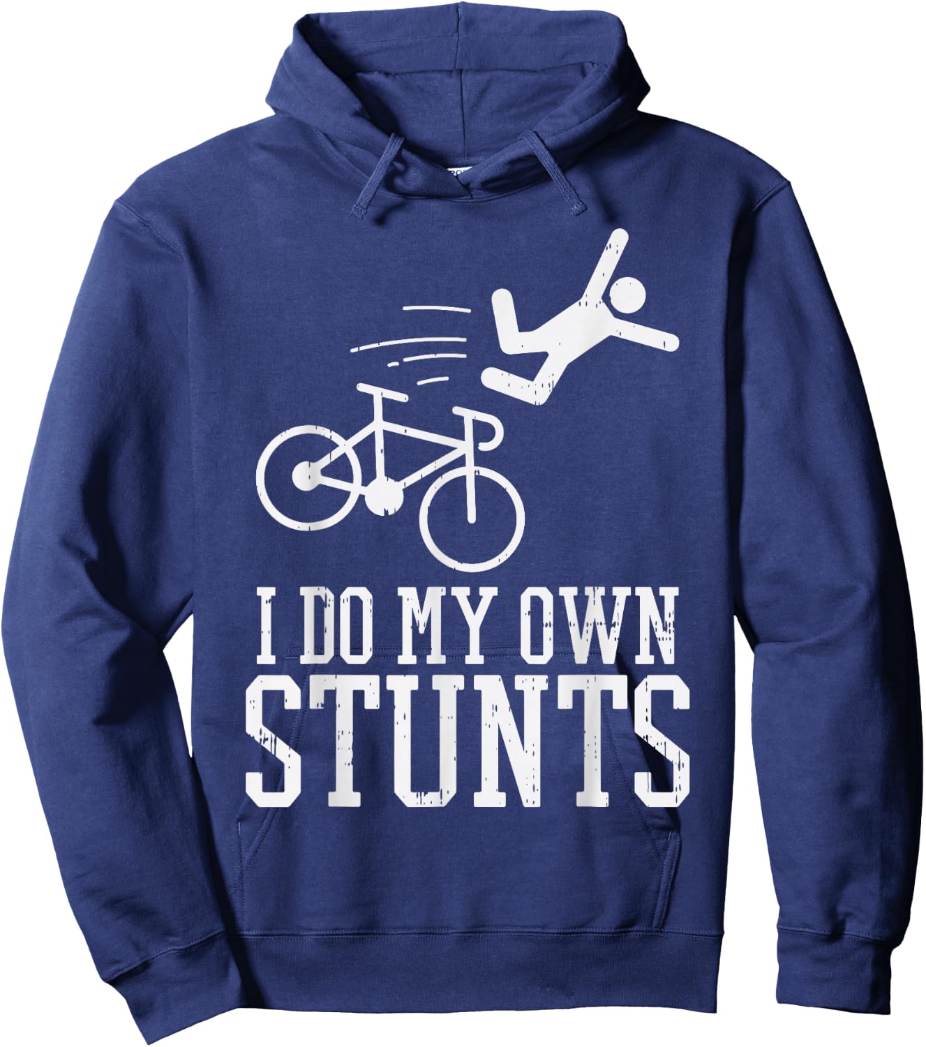 Do My Own Stunts Bike Funny Broken Bone Cyclist Biker Gift Hoodie - Hoodie | Navy