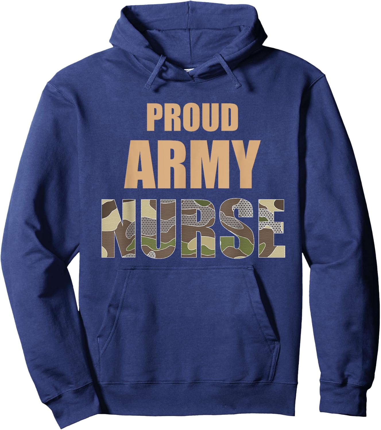 Cool Proud Army Nurse Camouflage Camo Nurses gift Hoodie - Hoodie | Navy