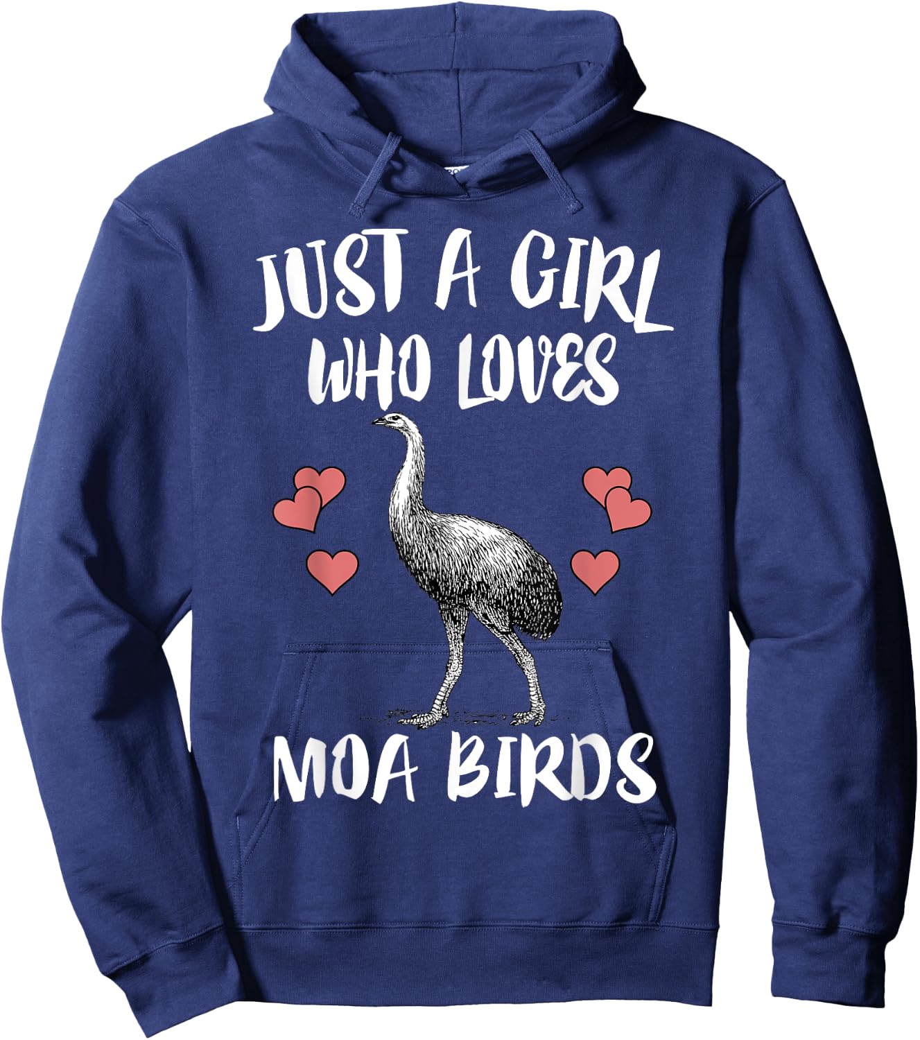 Just A Girl Who Loves Moa Birds Birding Hoodie - Hoodie | Navy